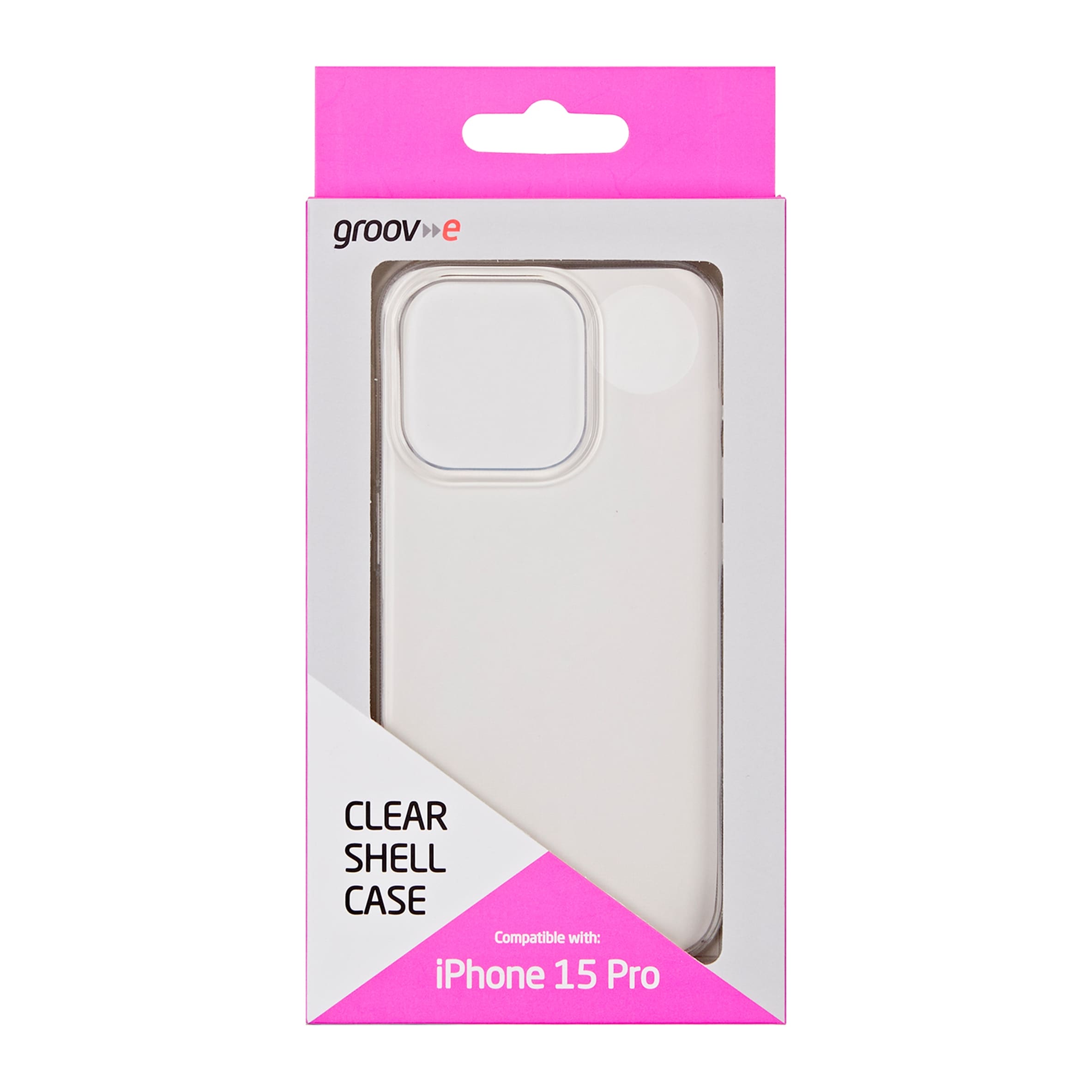 Groov-e iPhone 15 Pro Clear Shell Case