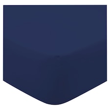 F&F Home Bedding Poly Cotton Fitted Sheet Navy Super King