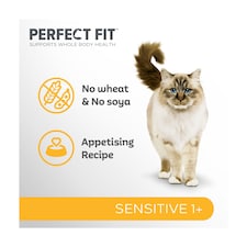 Perfect Fit Sensitive 1+ Adult Dry Cat Food - Turkey 750g thumbnail 2