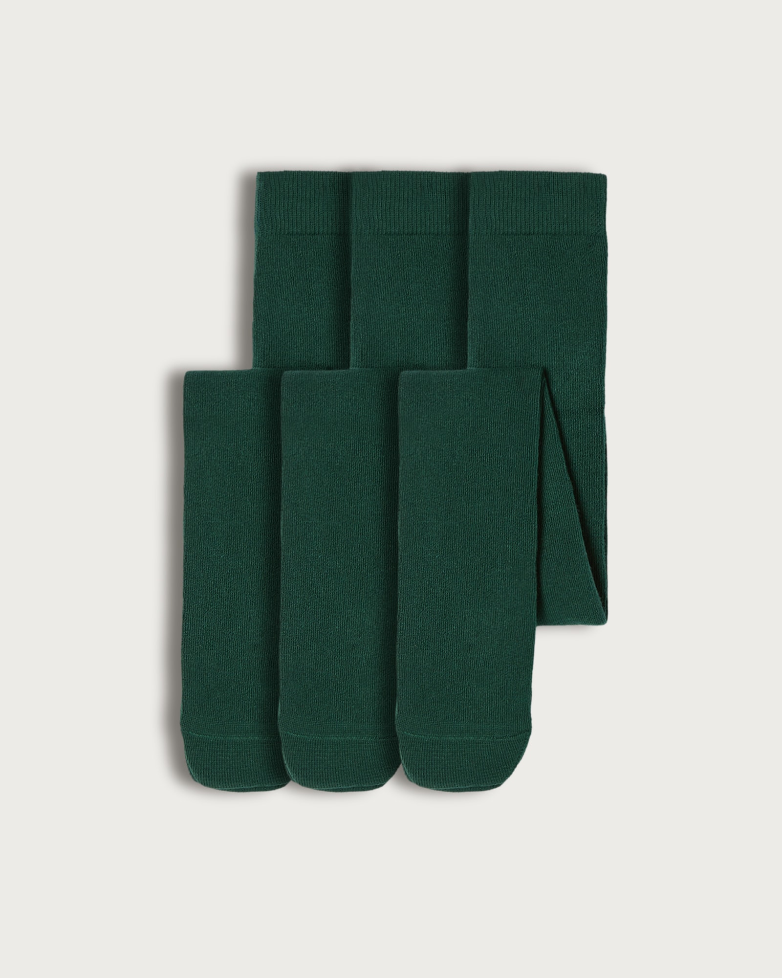 F&F School Girls 3-Pack Cotton Rich Tights in Green