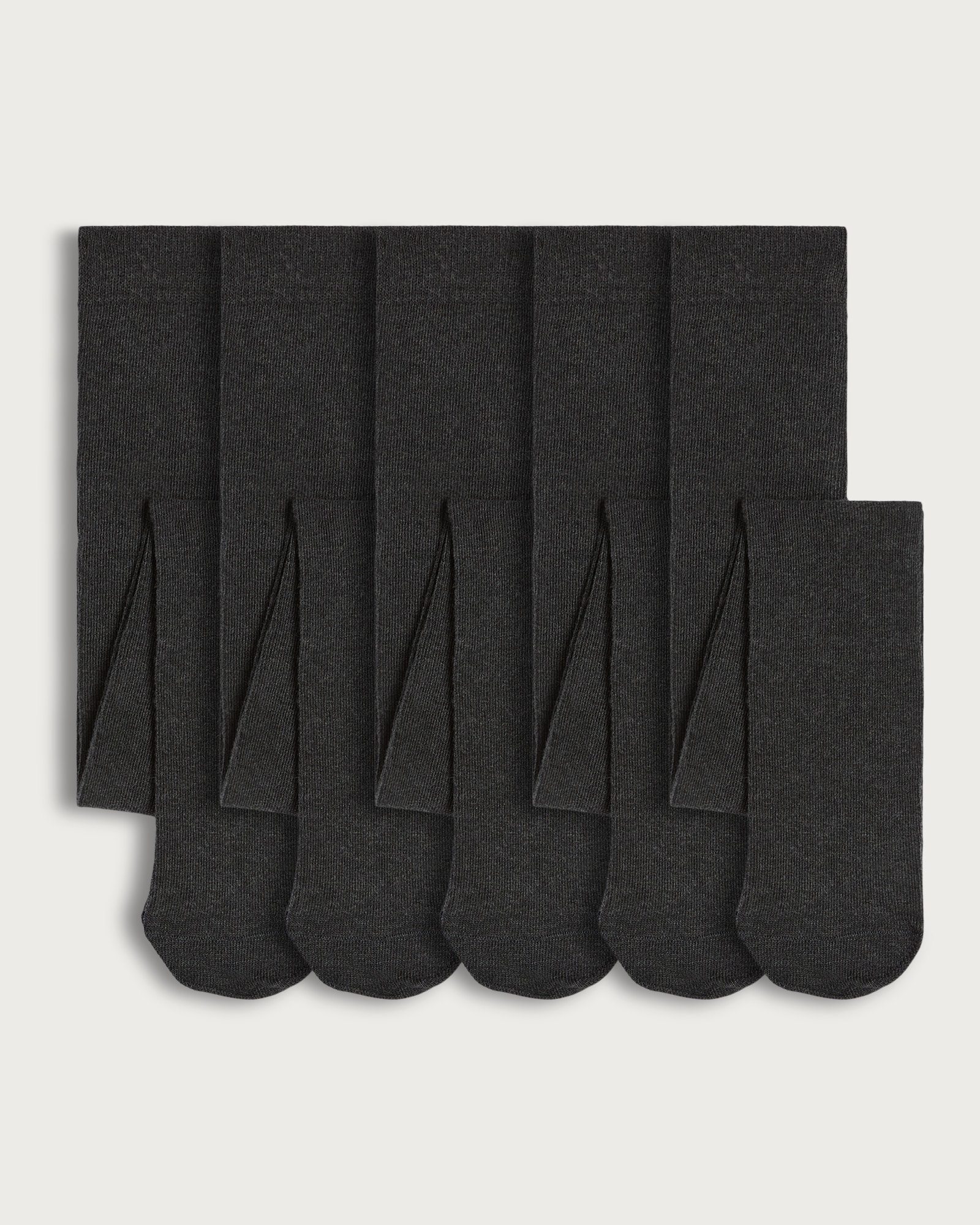 F&F School Girls 5-Pack Cotton Rich Tights in Grey