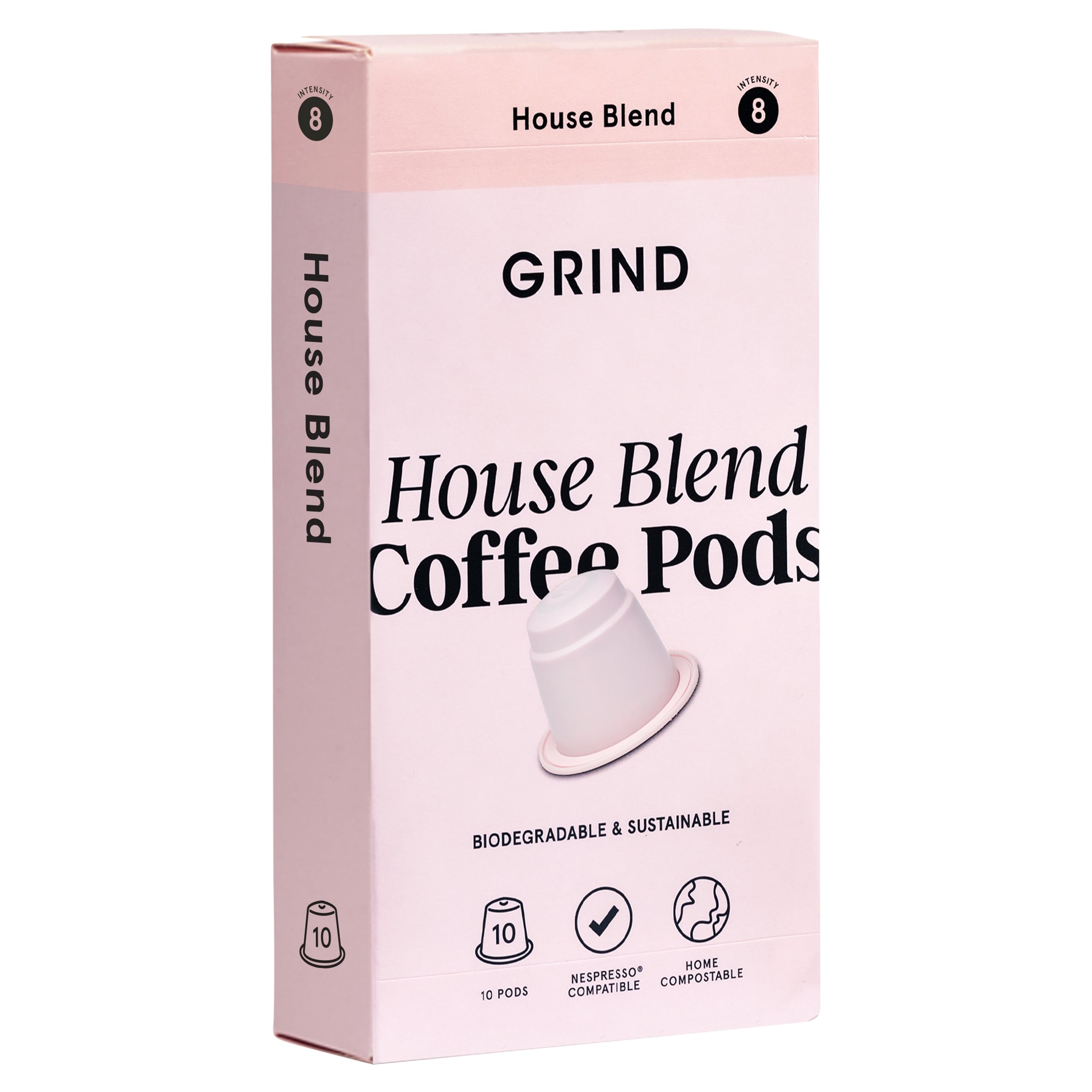 Grind House Blend Coffee Pods Biodegradable & Sustainable 10 Pack 52g thumbnail 2