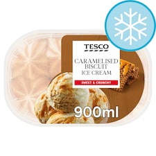 Tesco Caramelised Biscuit Ice Cream 900ml