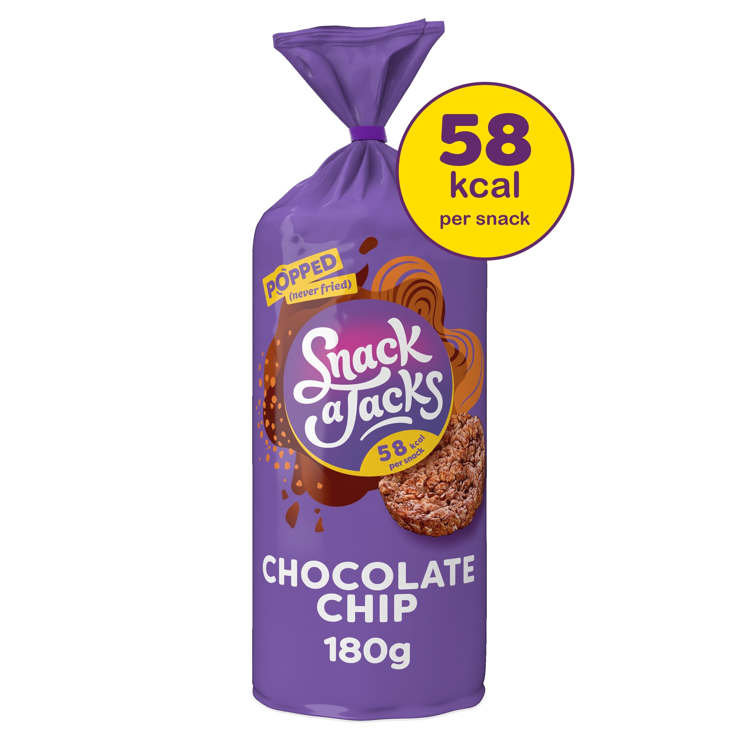 Snack a Jacks Chocolate Chip Jumbo Rice Cakes 180g