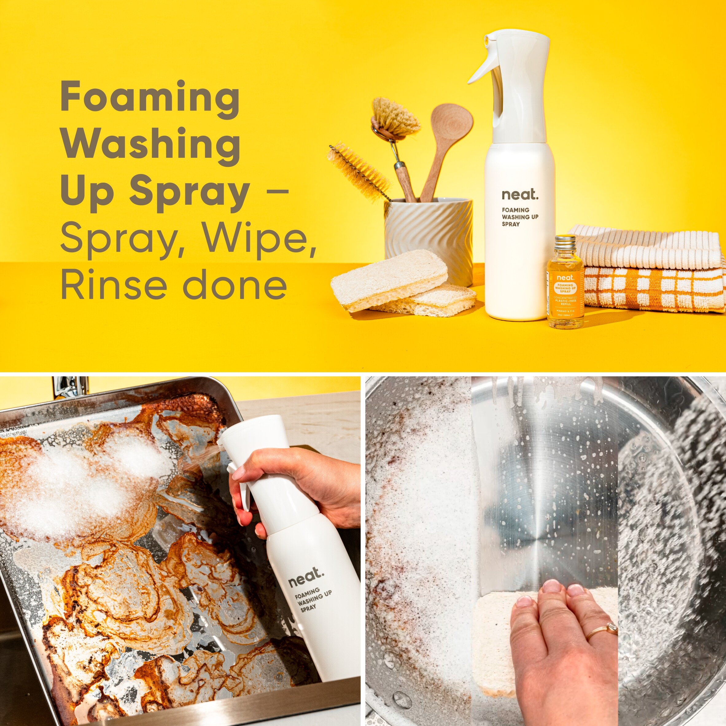 Neat Foaming Washing Up Spray Concentrated Refill Mango & Fig 30Ml thumbnail 5