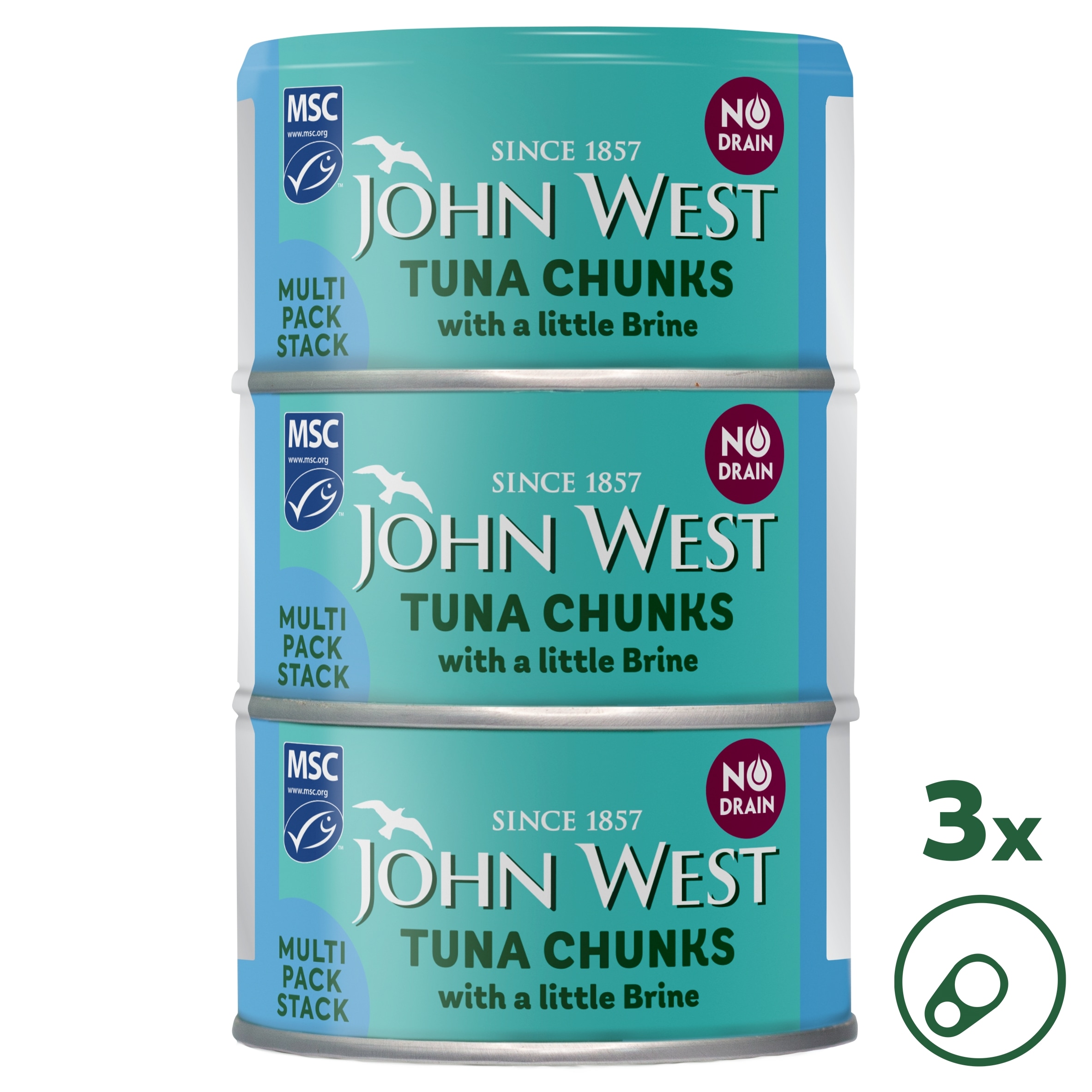 John West No Drain MSC Tuna Chunks in Brine