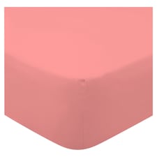 F&F Home Bedding 100% Cotton Clay Pink Fitted Sheet Double