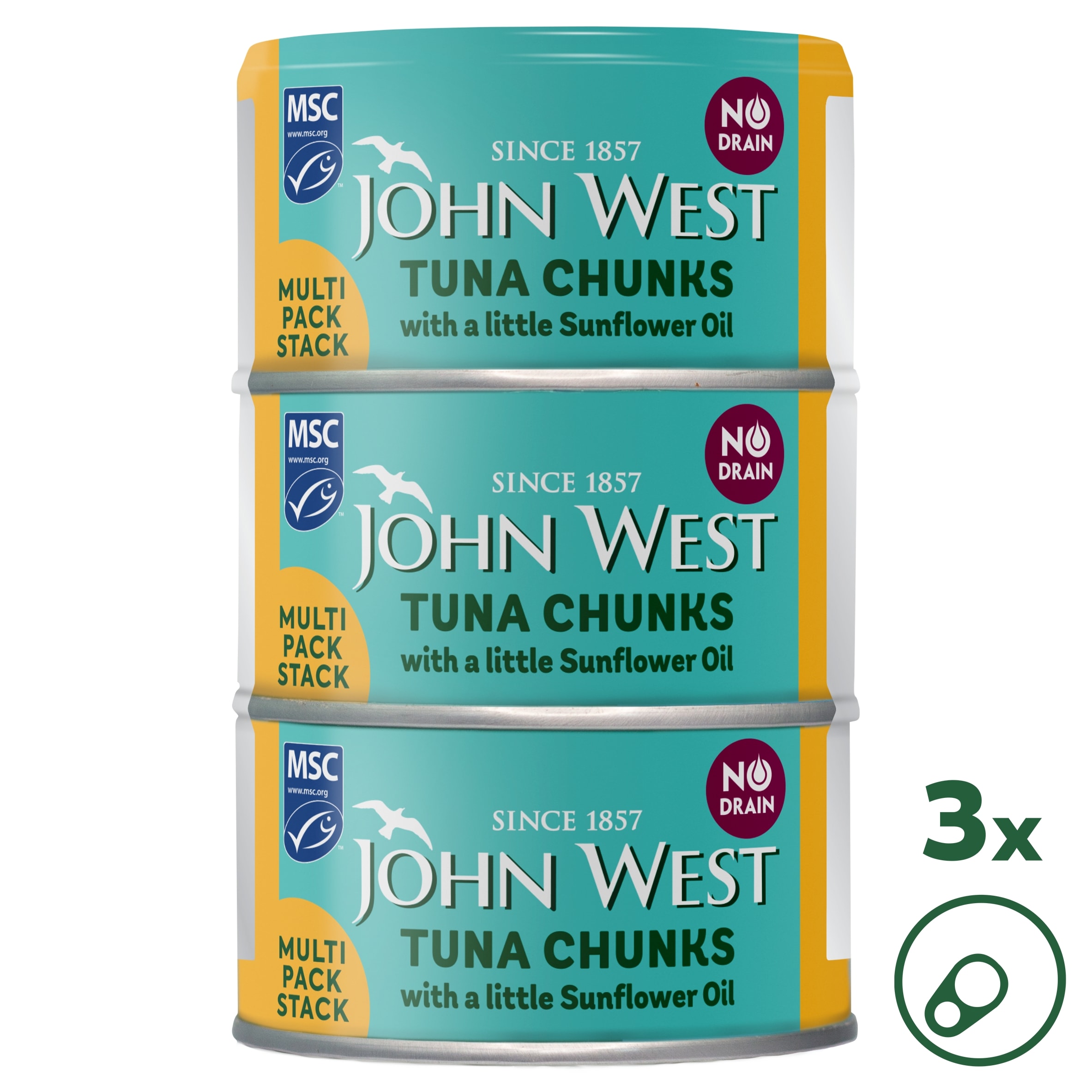 John West No Drain MSC Tuna Chunks in Sunflower Oil