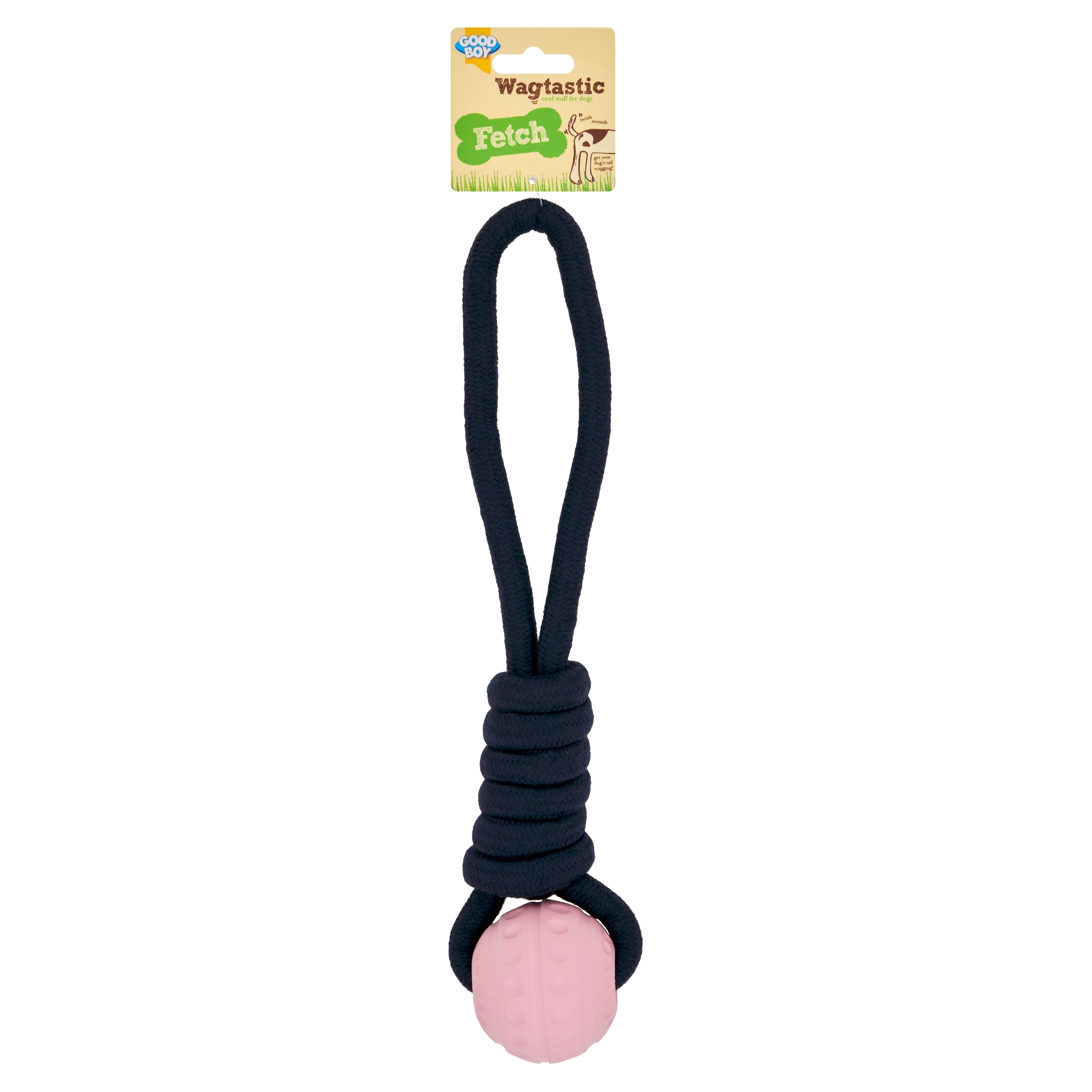 Good Boy Wagtastic Fetch Ball on Rope Dog Toy
