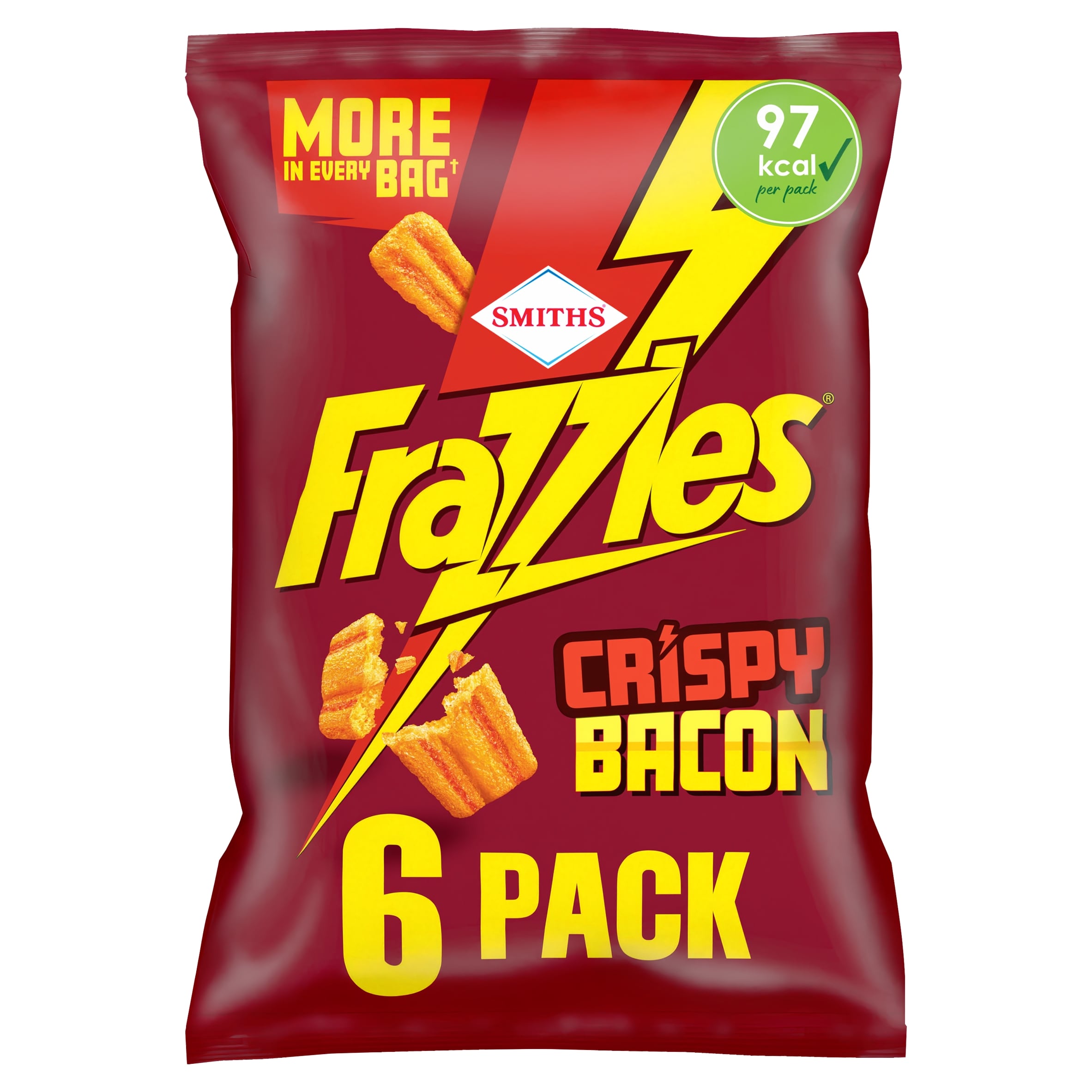 Smiths Frazzles Bacon Multipack Crisps 6 x 20g thumbnail 2
