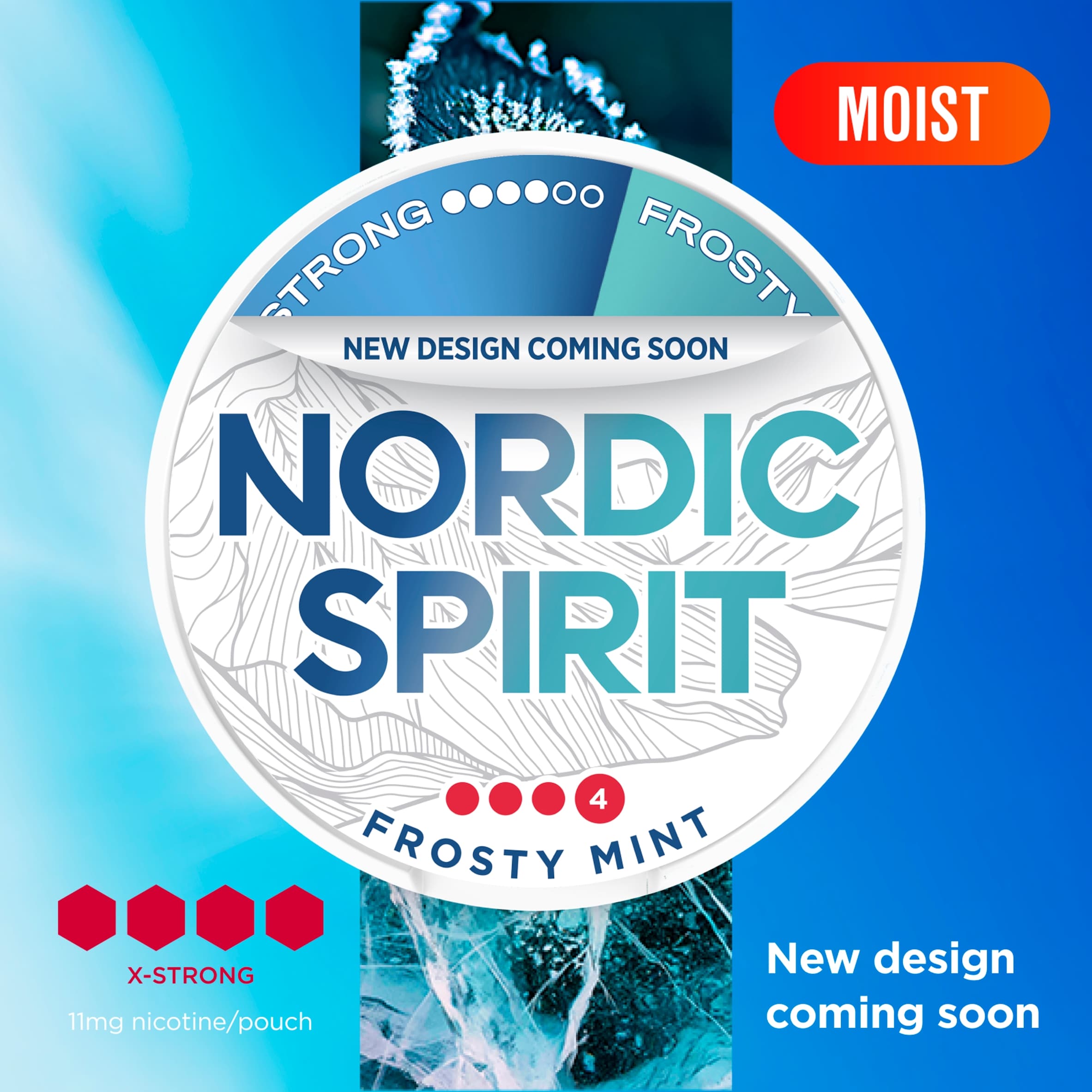 Nordic Spirit Frosty Mint Tobacco Free Nicotine Pouches Extra Strong 20 Pack 11mg 14g thumbnail 2