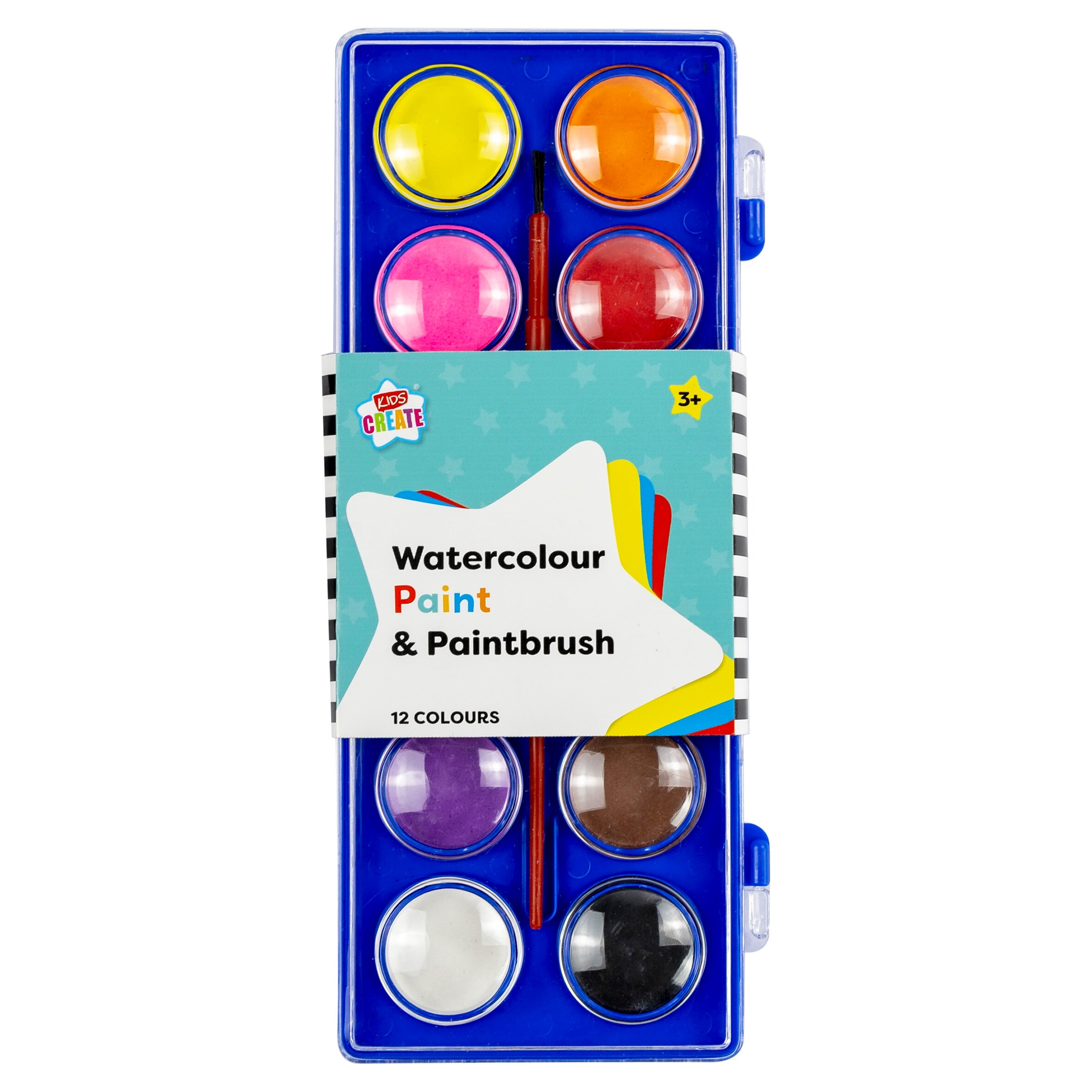 Kids Create Watercolour Paint & Paintbrush