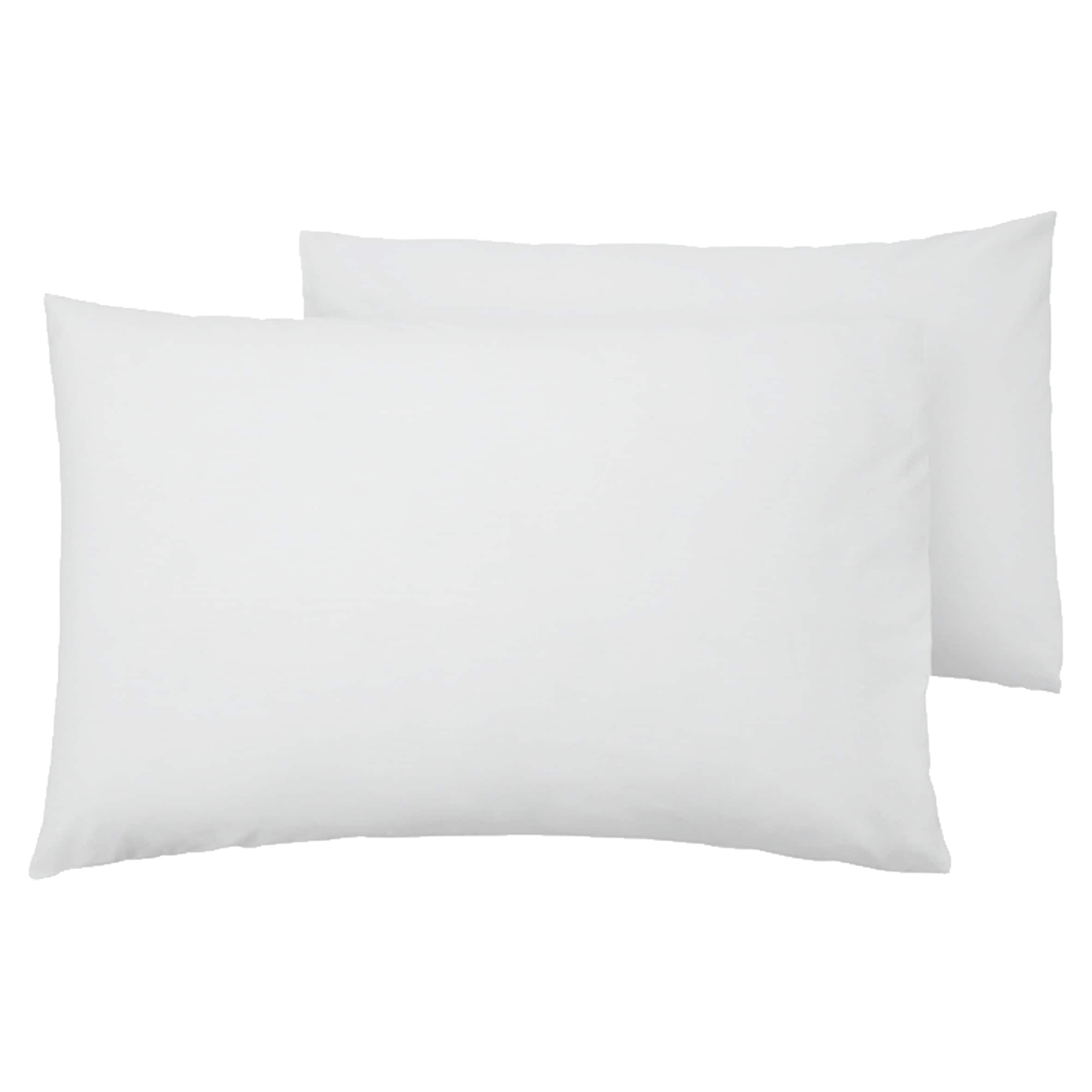 F&F Home Bedding 100% Cotton White Housewife Pillow Case Pair