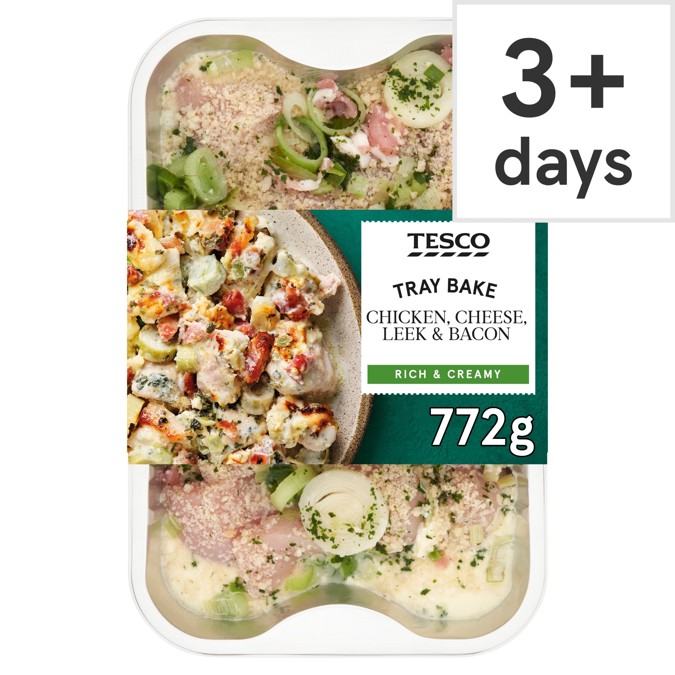 Tesco Chicken, Cheese, Leek and Bacon 772g