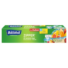 Bacofoil Zipper All Purpose Bags Medium 8 Pack