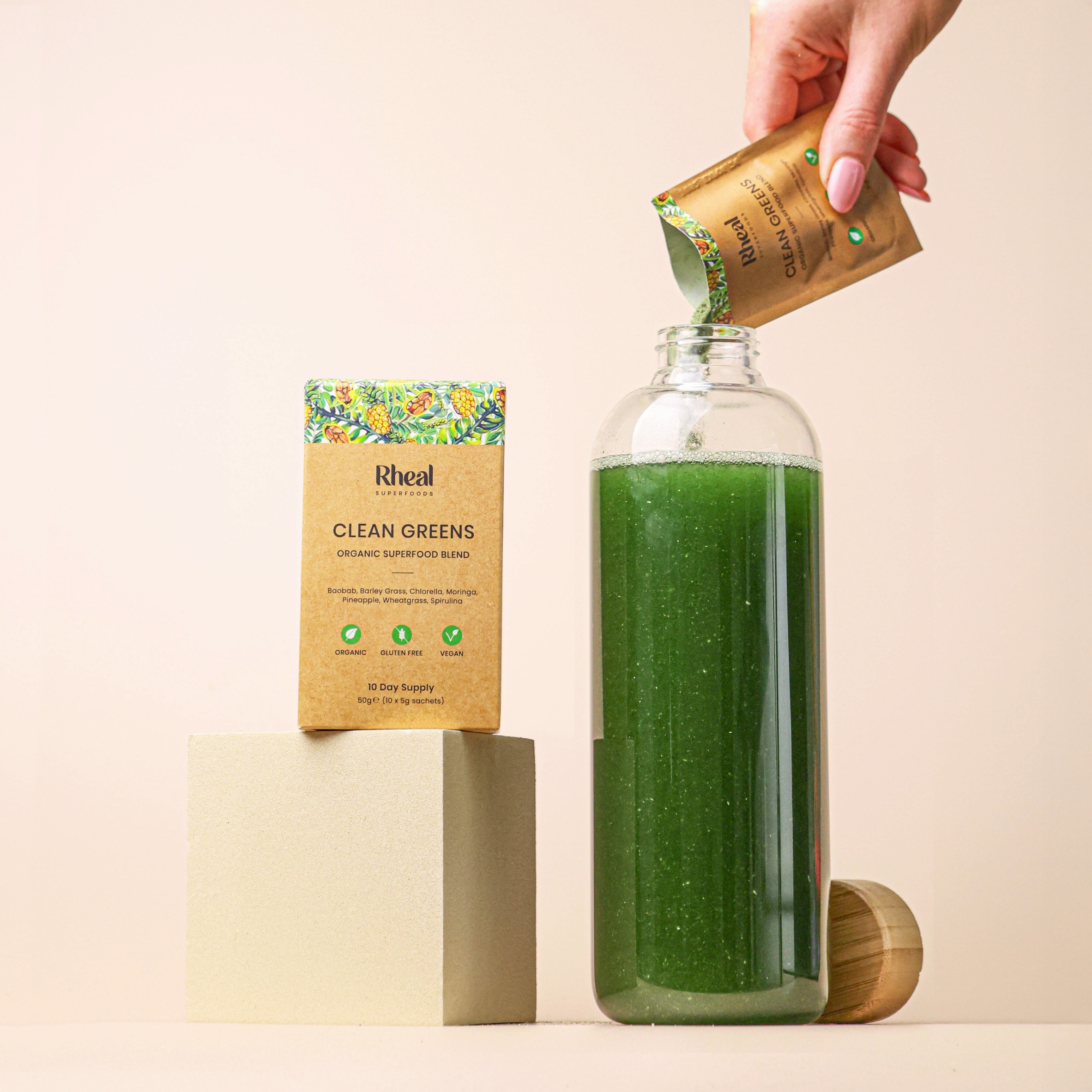 Rheal Superfoods Clean Greens 10x5g thumbnail 3