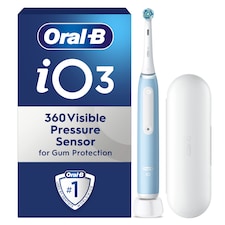 Oral-B iO3 Ice Blue Electric Toothbrush + Travel Case