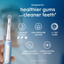 Oral-B iO3 Ice Blue Electric Toothbrush + Travel Case thumbnail 4