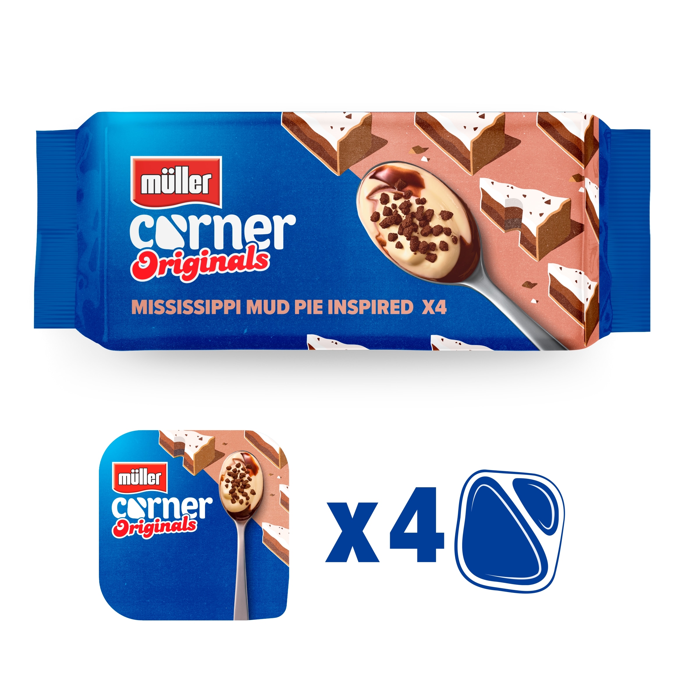 Muller Corner Originals Yogurts - Mississippi Mud Pie Inspired 4 x 124g thumbnail 2