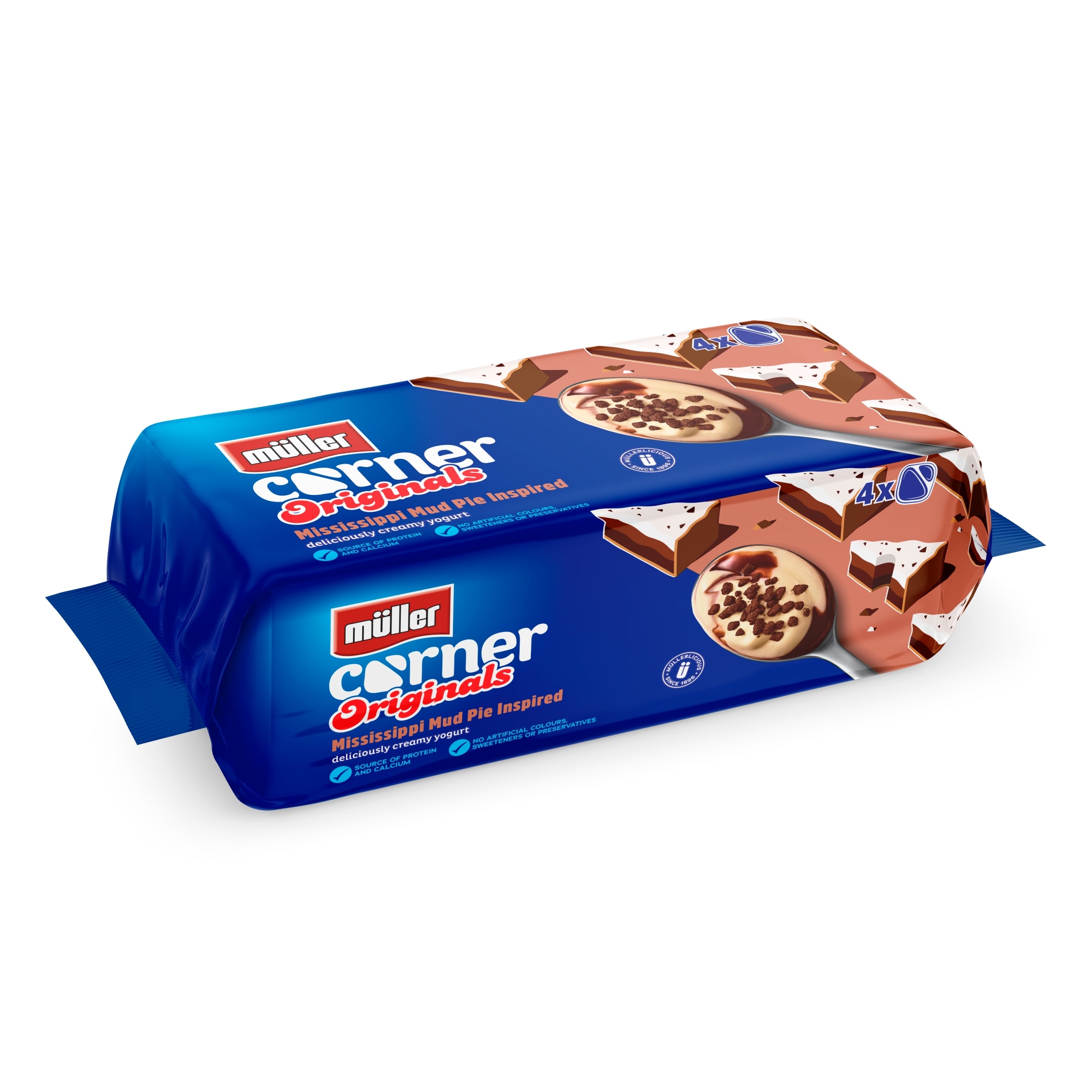 Muller Corner Originals Yogurts - Mississippi Mud Pie Inspired 4 x 124g thumbnail 3