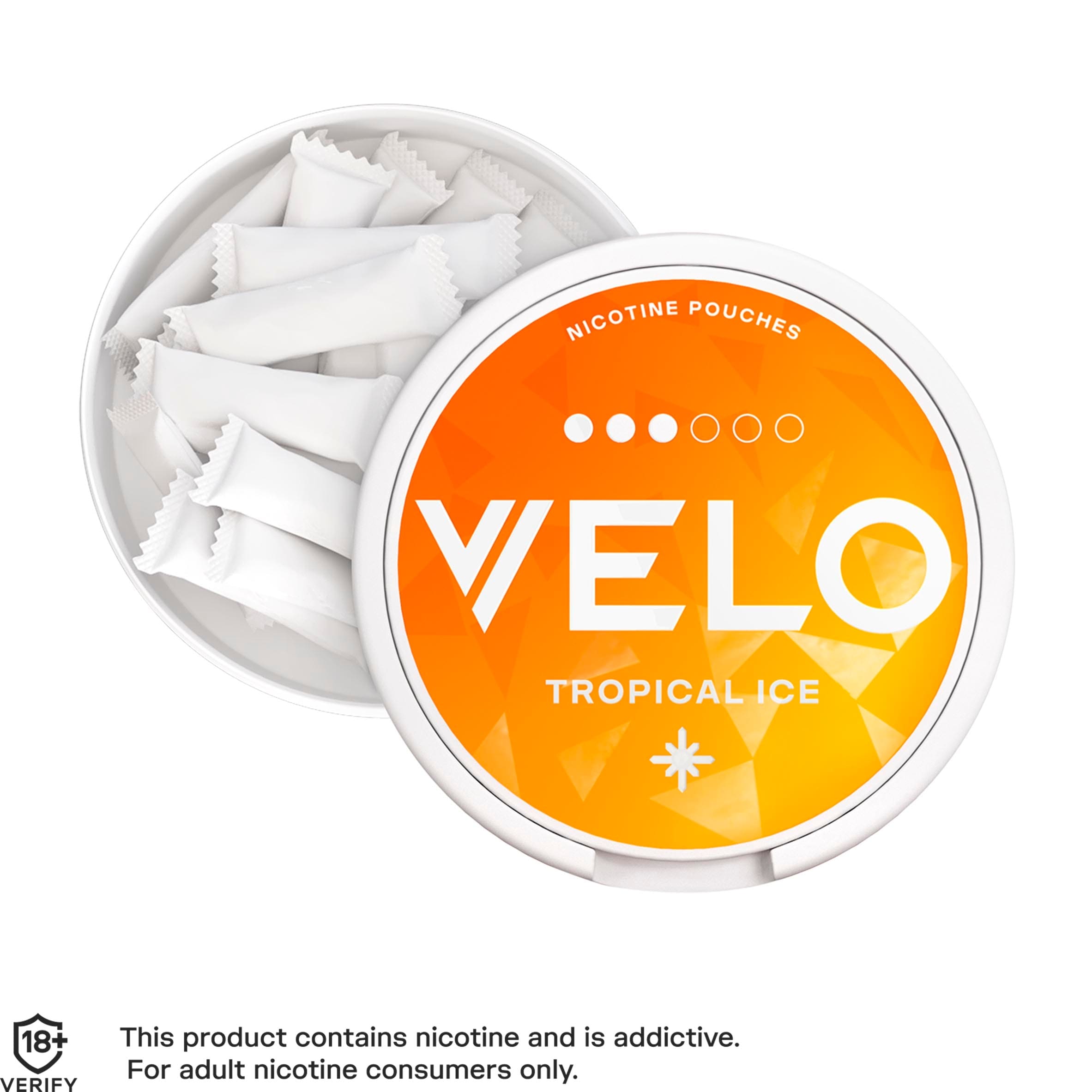 Velo Tropical Ice Nicotine Pouches 10mg 20 Pack 14g thumbnail 4