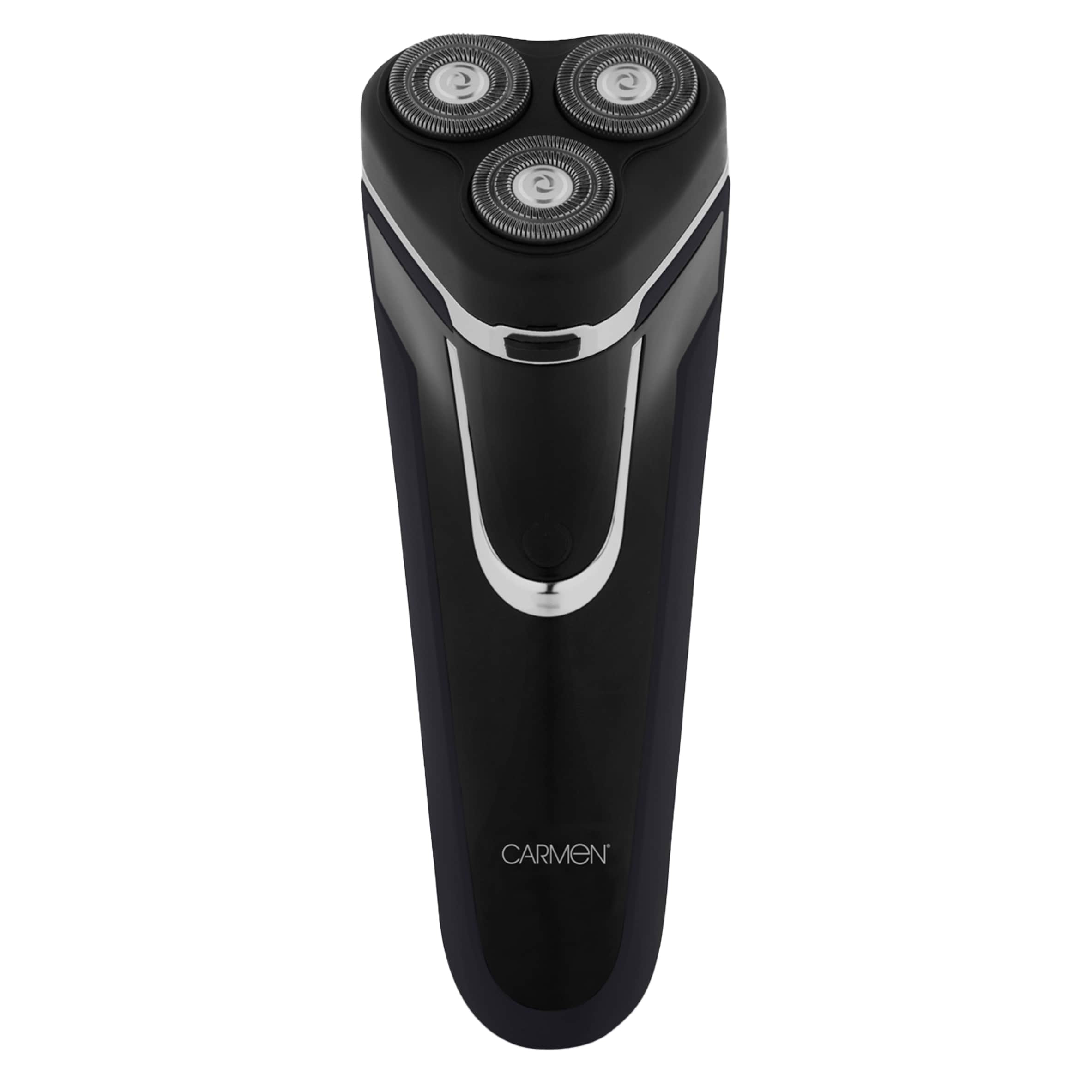 Carmen Essential Series Triple Head and Pivot Shaver with Trimmer - Black/Silver