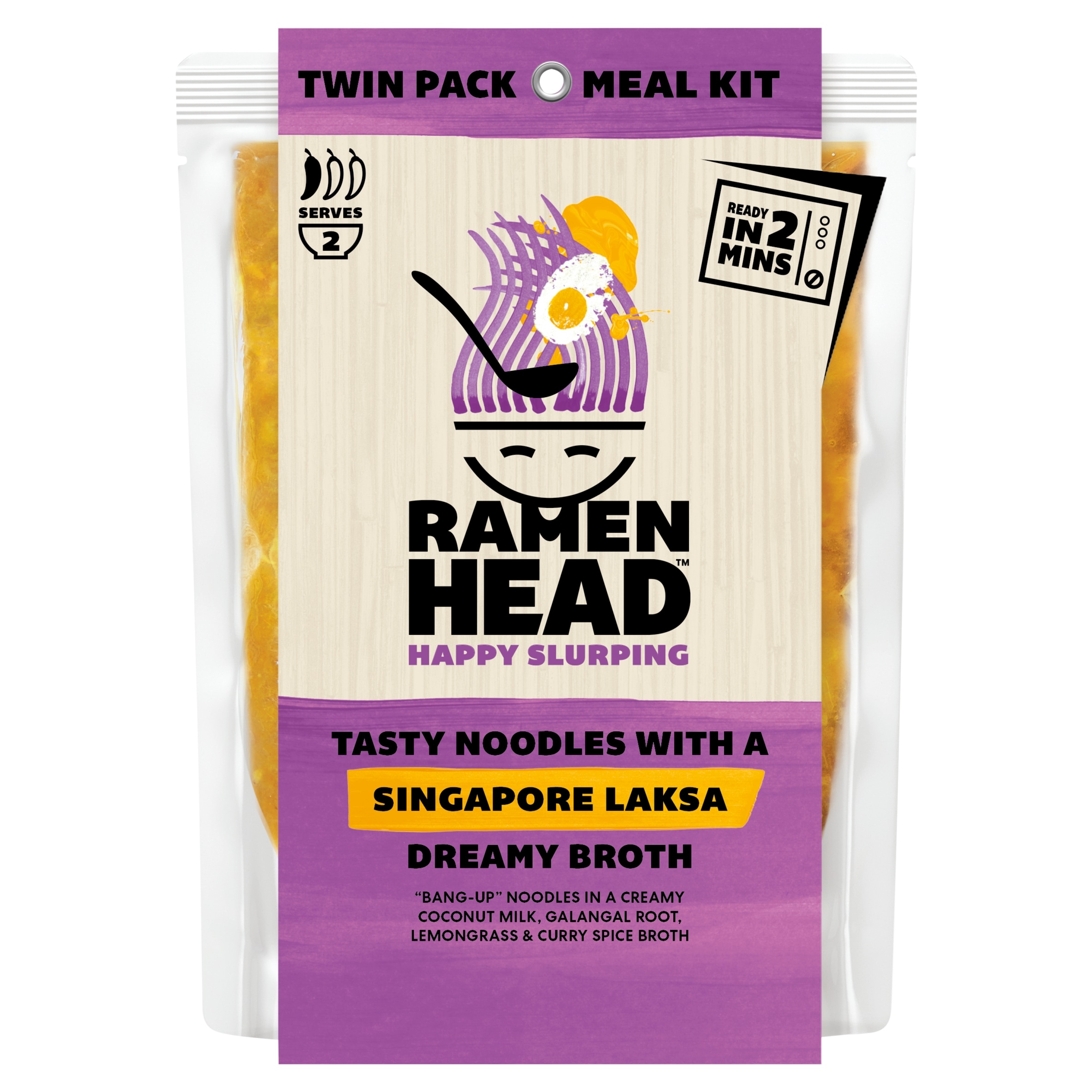 Ramen Head Tasty Noodles With A Singapore Laksa Broth 450g