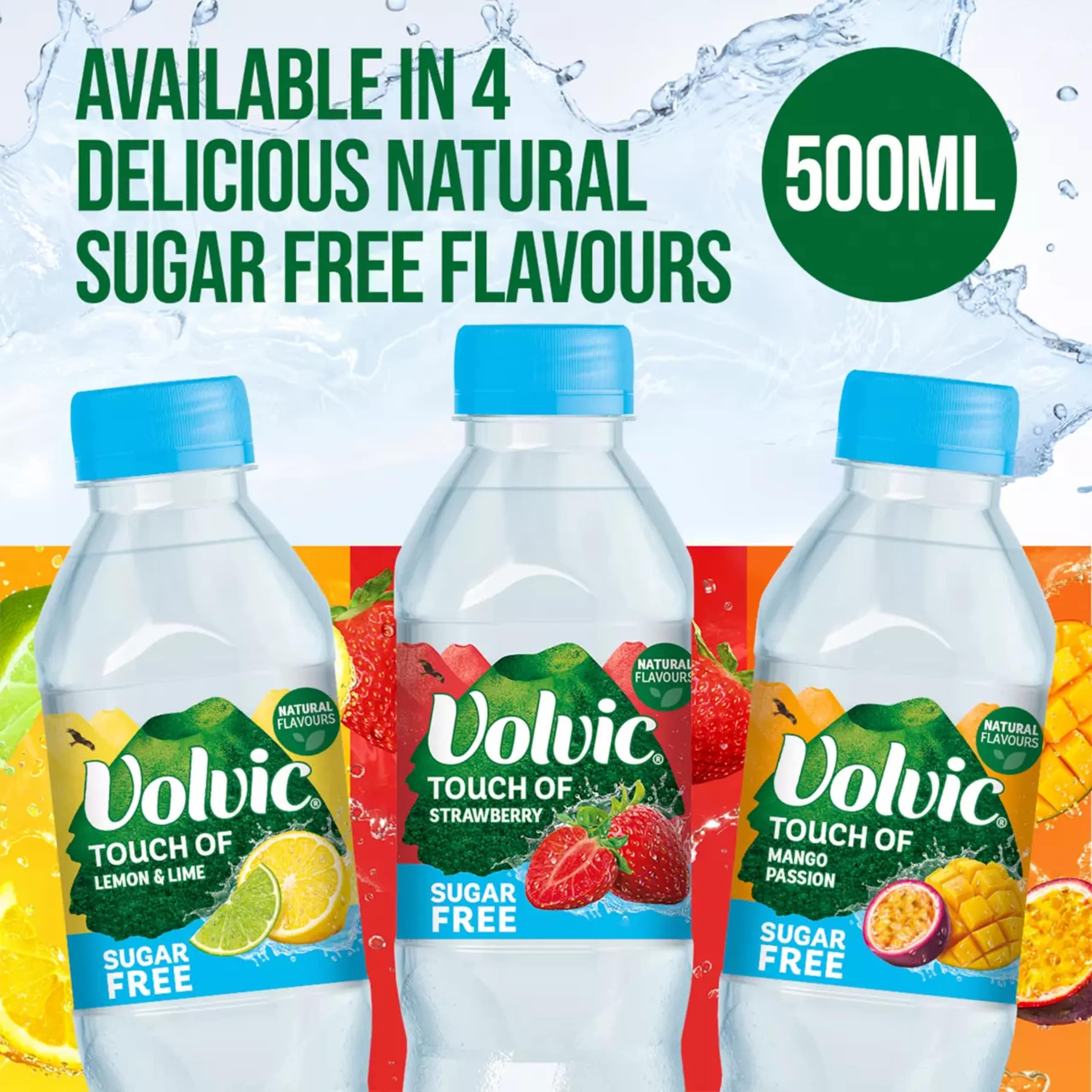Volvic Touch of Lemon & Lime Sugar Free Flavoured Water 6 x 500ml thumbnail 2