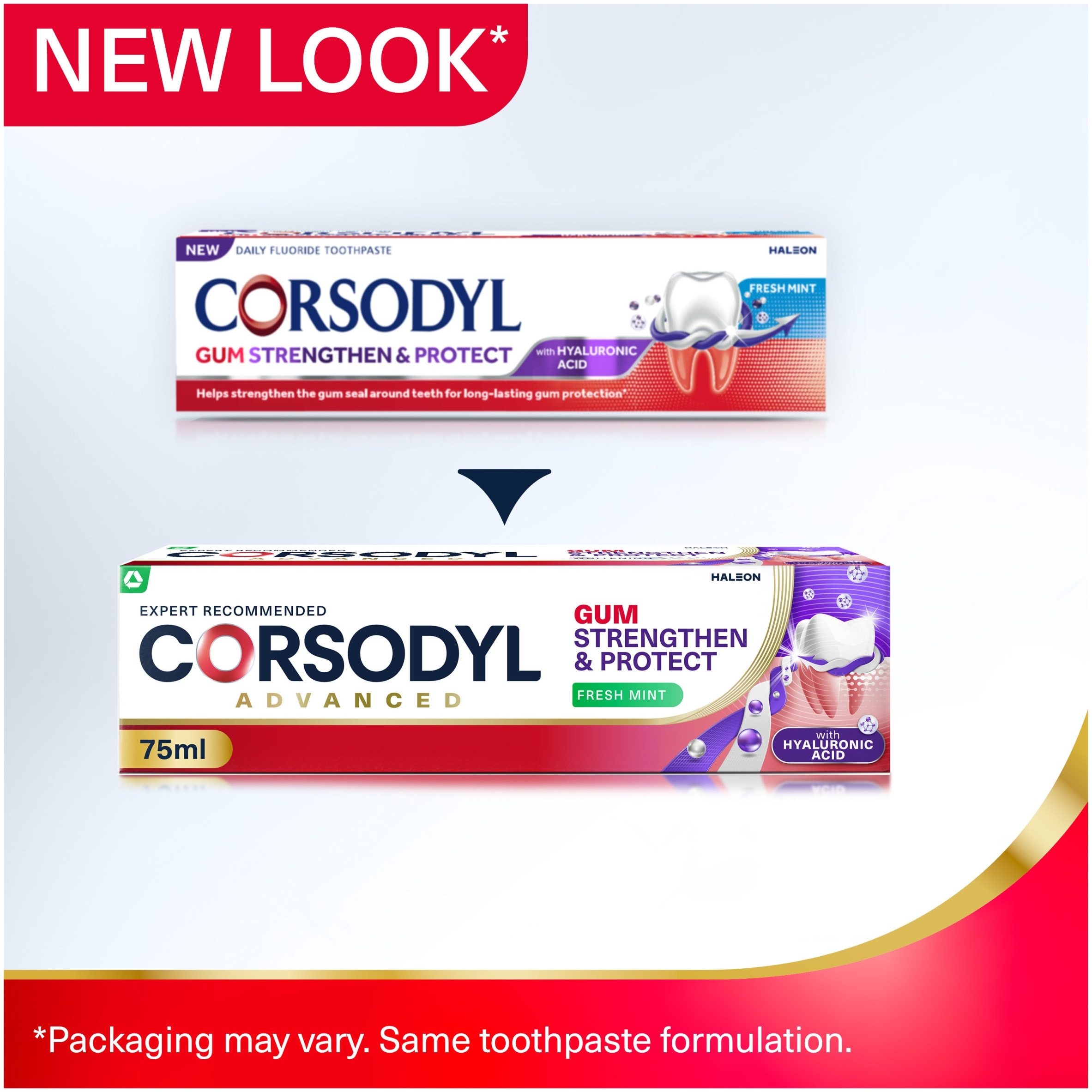 Corsodyl Gum Strengthen & Protect Toothpaste - Fresh Mint 75ml thumbnail 2