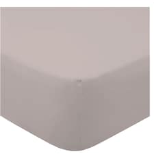 F&F Home Bedding 100% Cotton Pale Grey Fitted Sheet Single