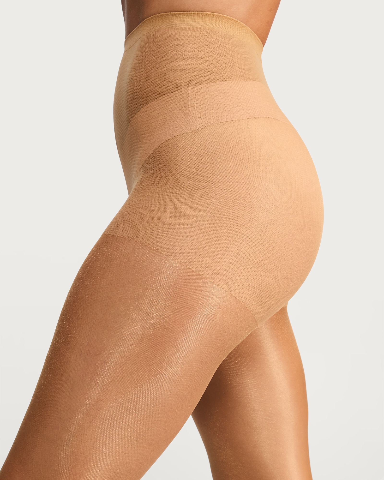 F&F 2-Pack 15 Denier Gloss Tights in Natural