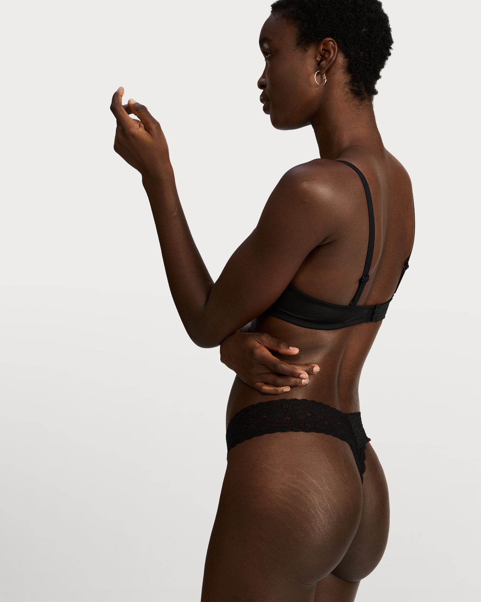 F&F 3-Pack Lace Thongs in Multi Black White thumbnail 3