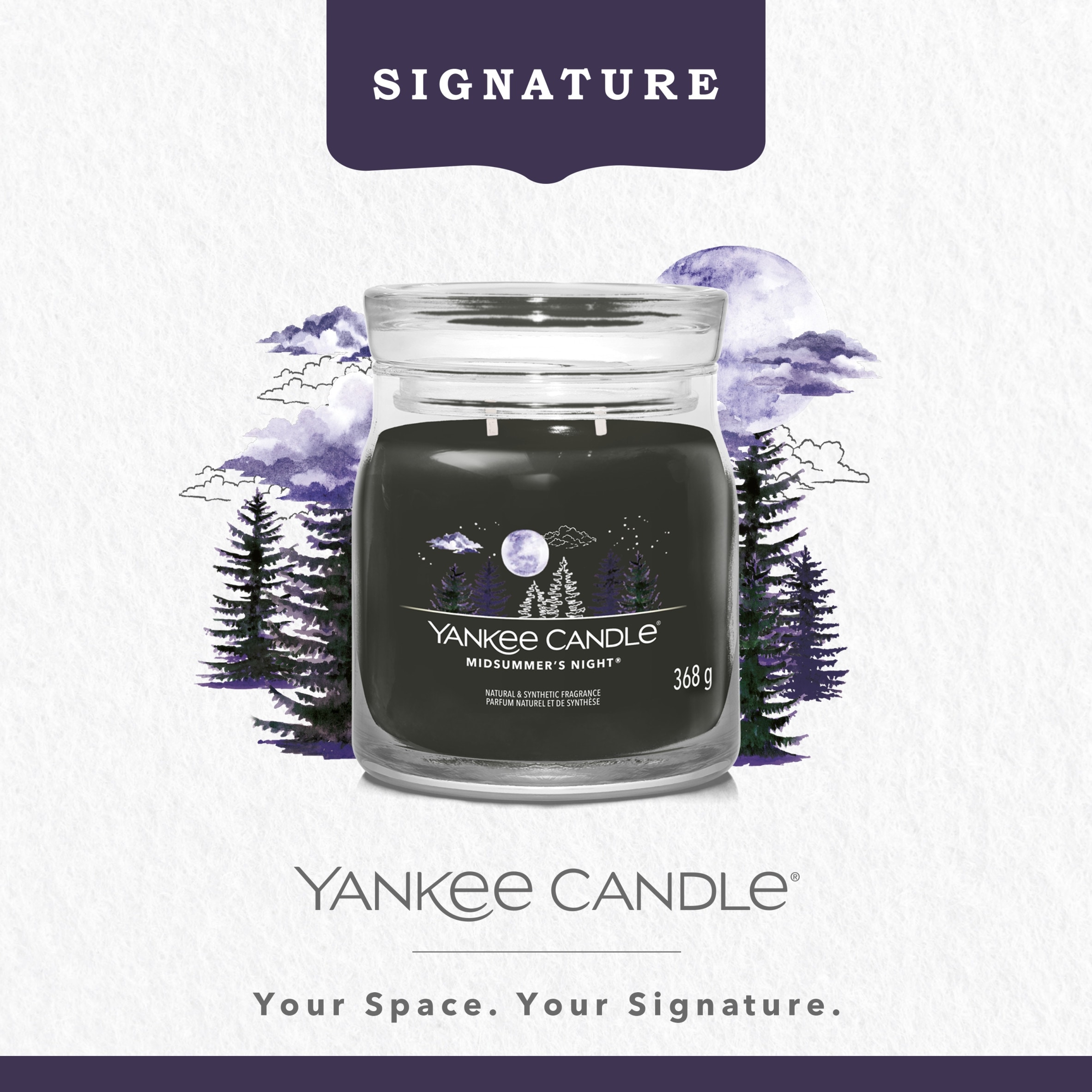 Yankee Candle Signature Midsummer Night Medium Jar 368g thumbnail 2