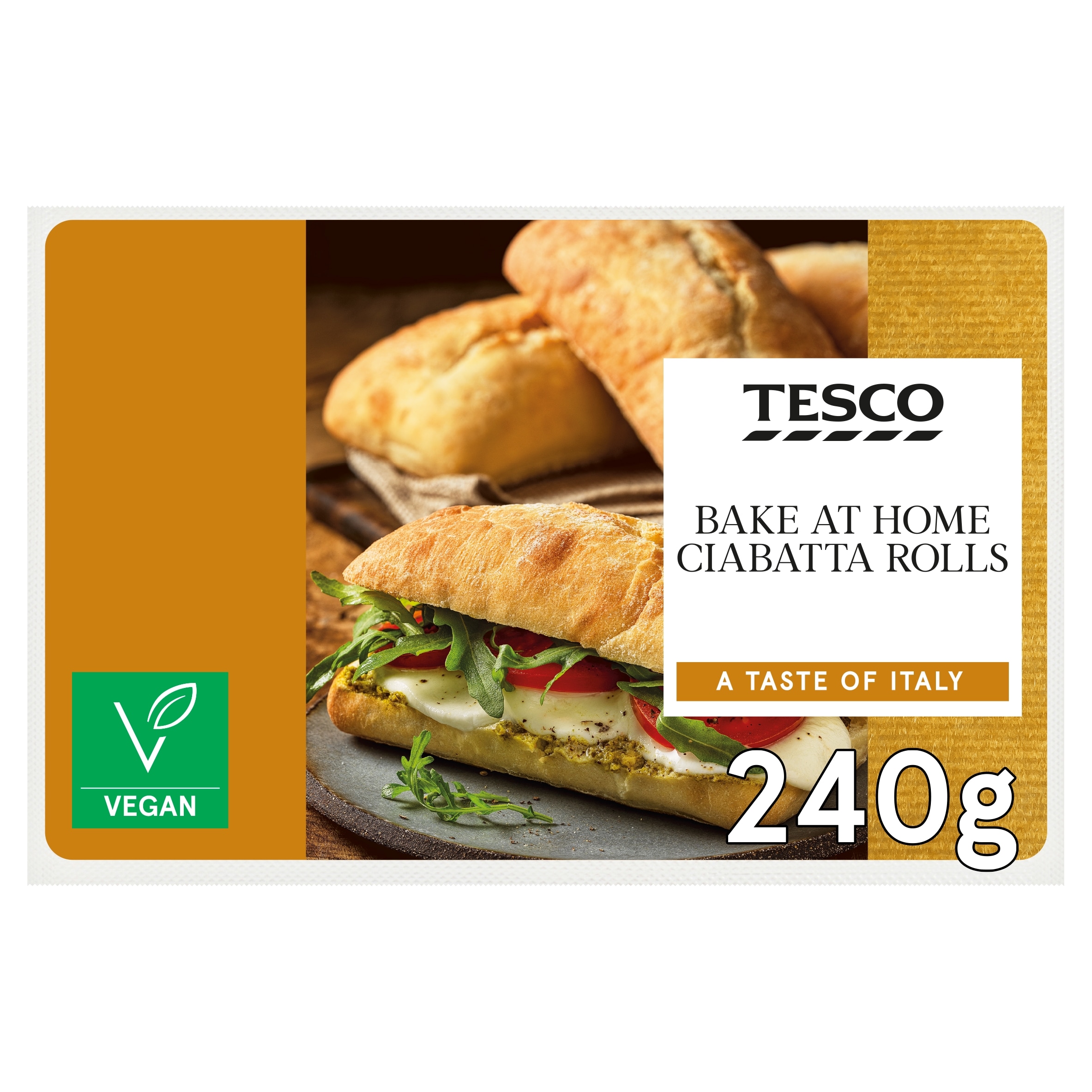 Tesco Bake at Home Ciabatta Rolls 4 pack
