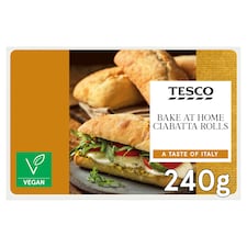 Tesco Bake at Home Ciabatta Rolls 4 pack