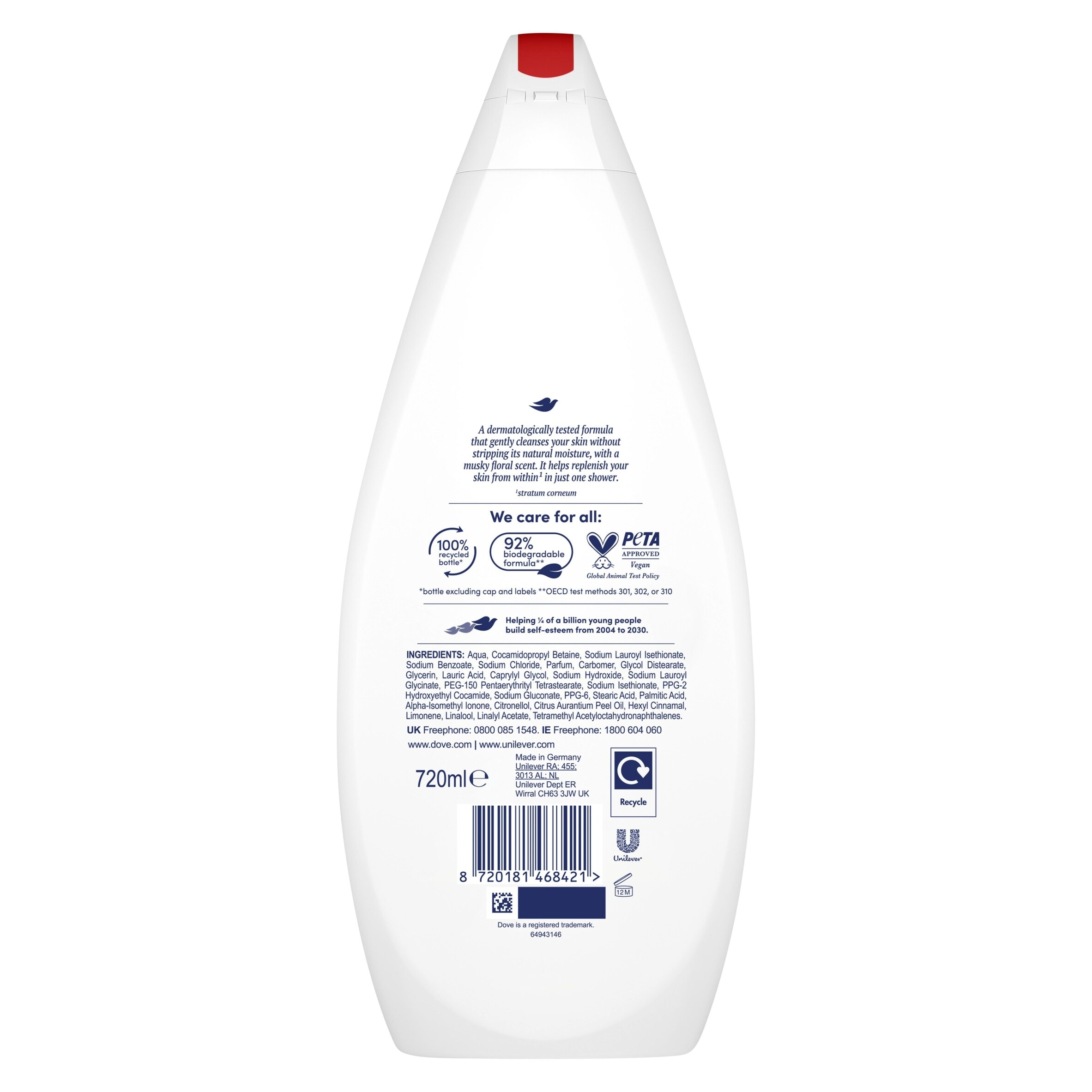 Dove Velvet Glow Body Wash Shower Gel 720ml thumbnail 2