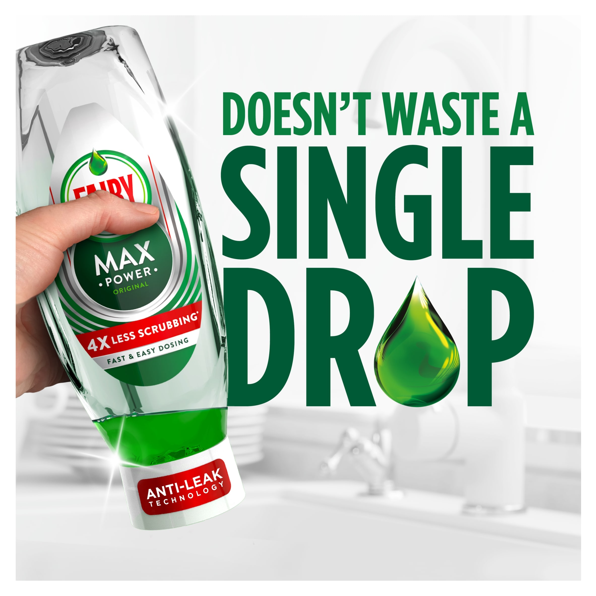 Fairy Max Power Original Washing Up Liquid 545ml thumbnail 3
