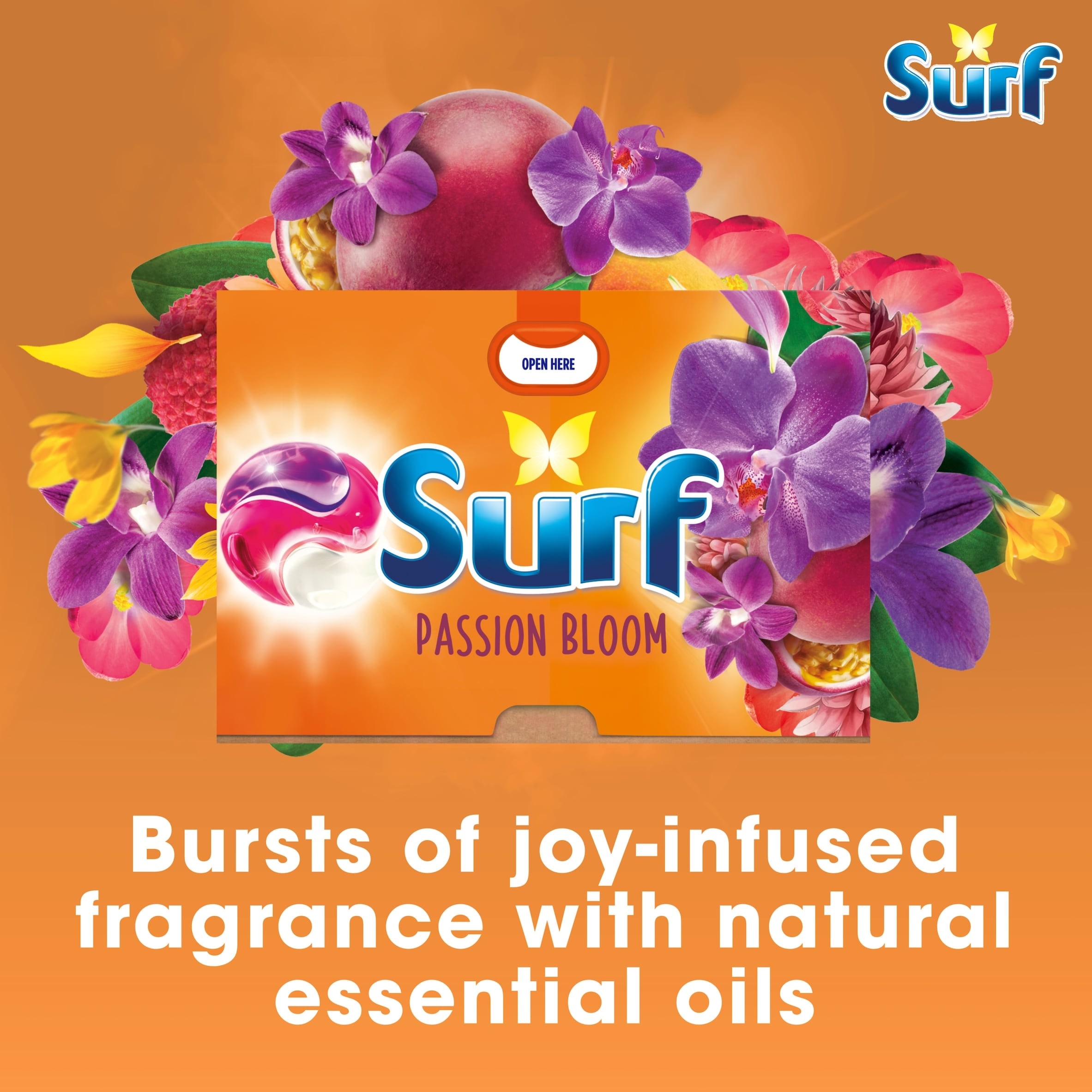 Surf 3 In 1 Passion Bloom Washing Capsules 26 Washes 449.8g thumbnail 2