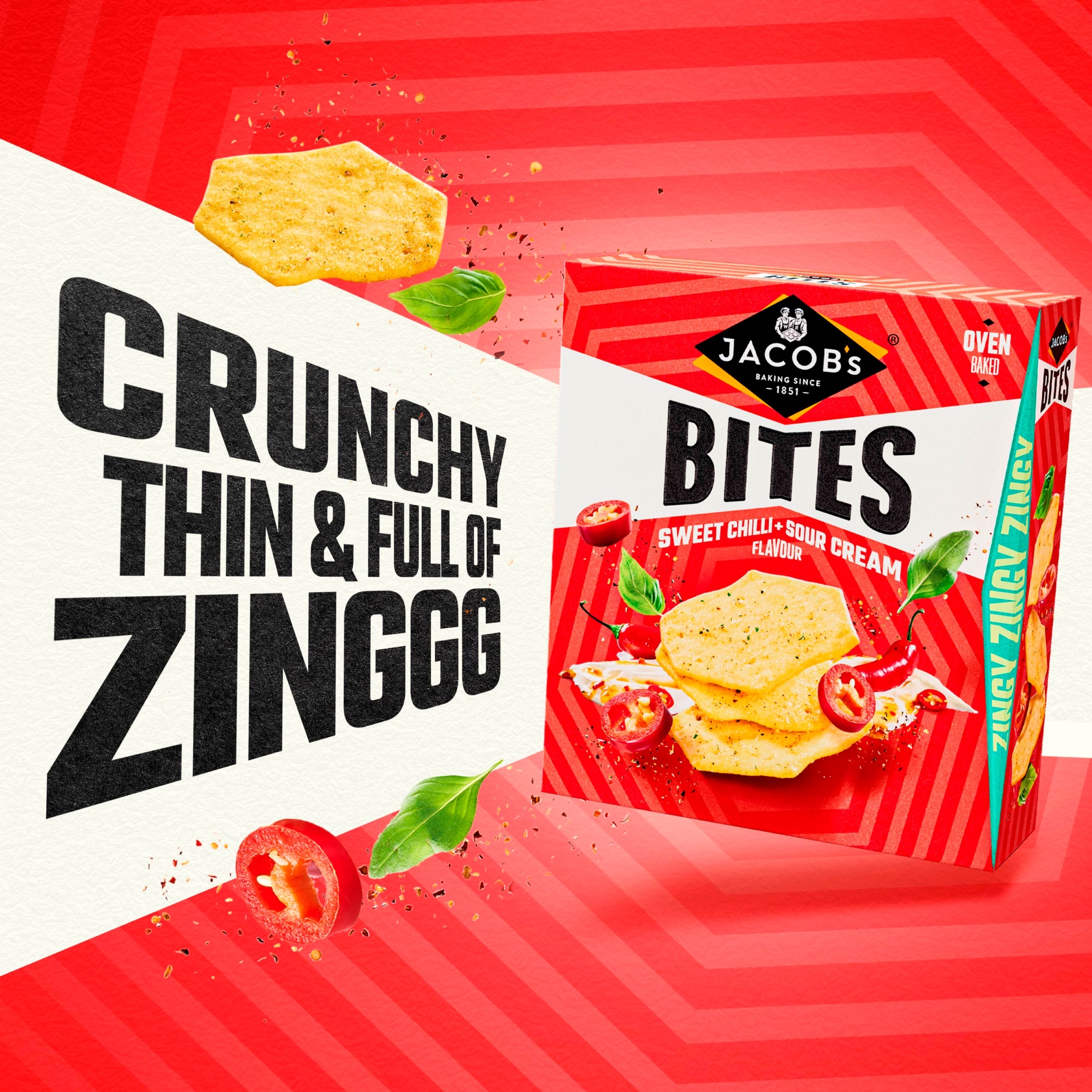 Jacob's Bites Sweet Chilli & Sour Cream Crackers 125g thumbnail 2