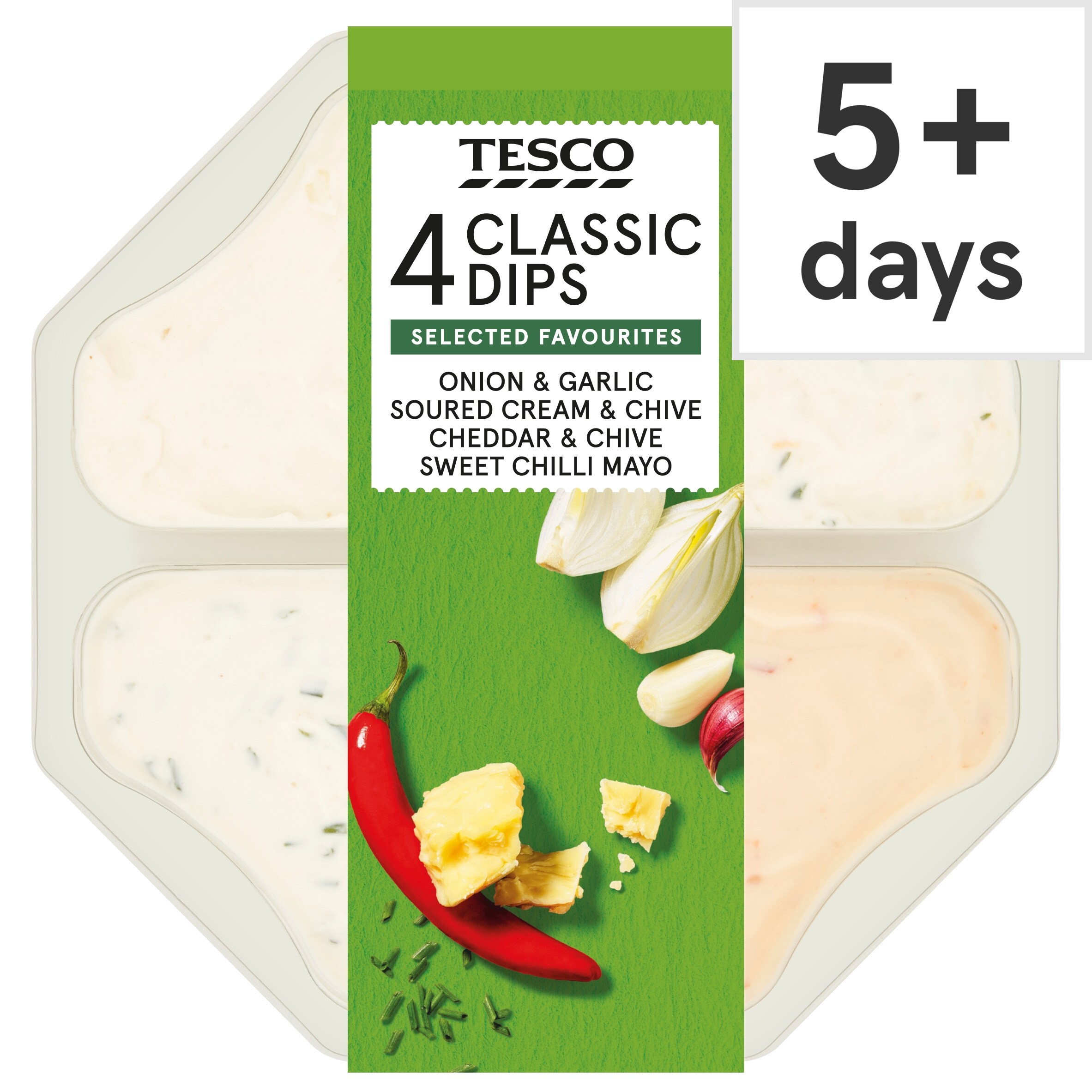 Tesco 4 Classic Dips 500g