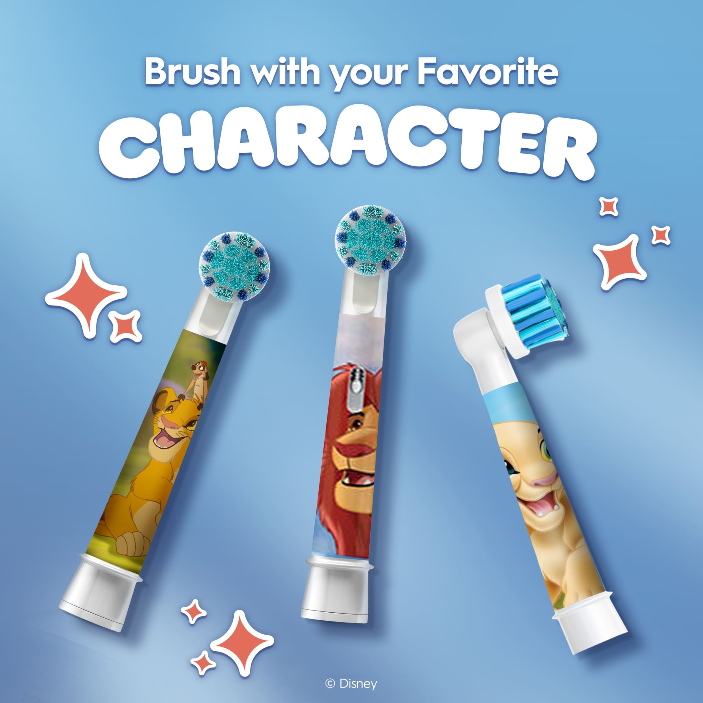 Oral-B Pro Kids 3+ Lion King Electric Toothbrush Replacement Heads 4 Pack thumbnail 5