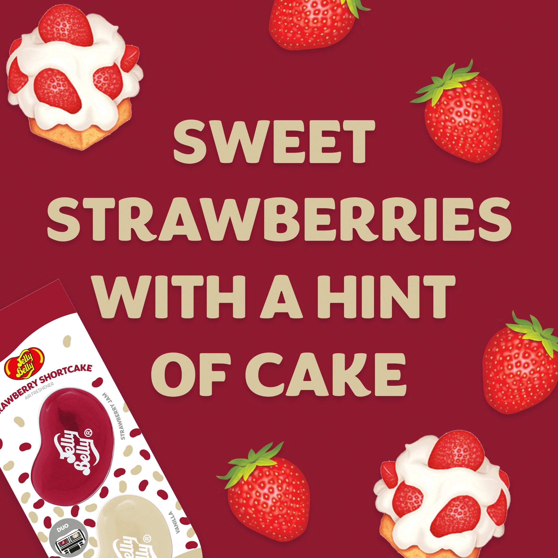 Jelly Belly Strawberry Shortcake Duo Vent Air Freshener thumbnail 4