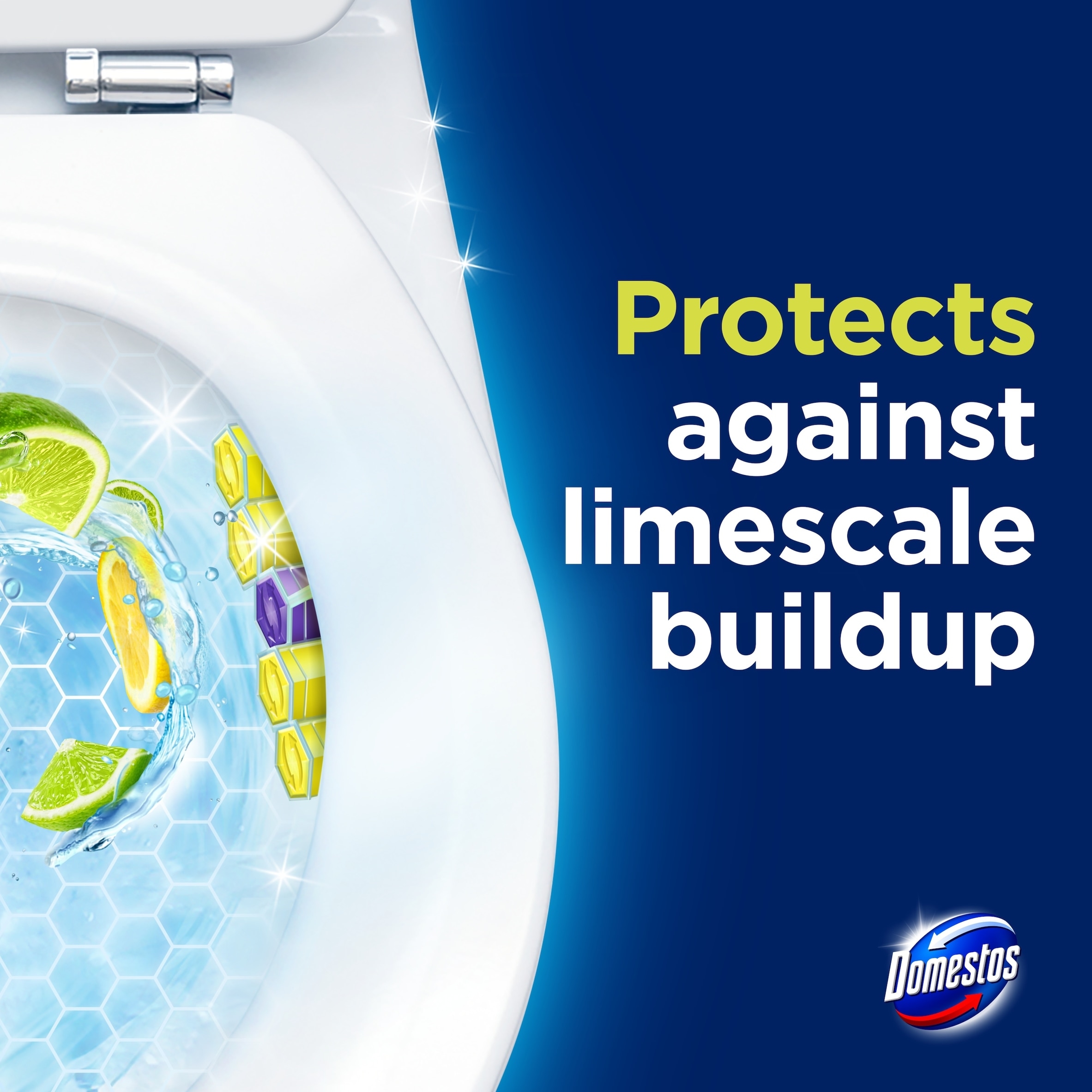 Domestos Power 5 Toilet Rim Block Freshener Lime 50g thumbnail 5