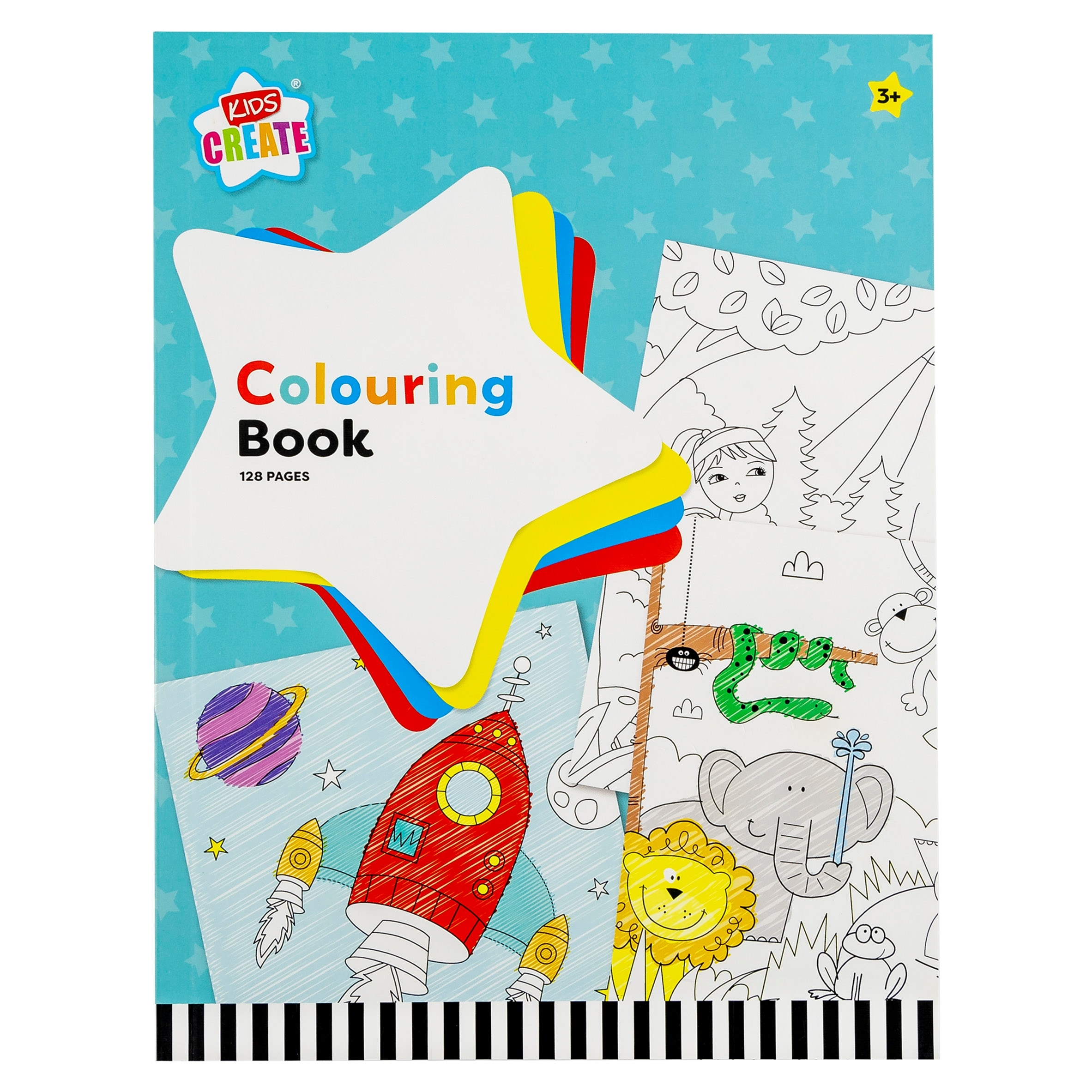 Kids Create A4 Colouring book (128 pages)