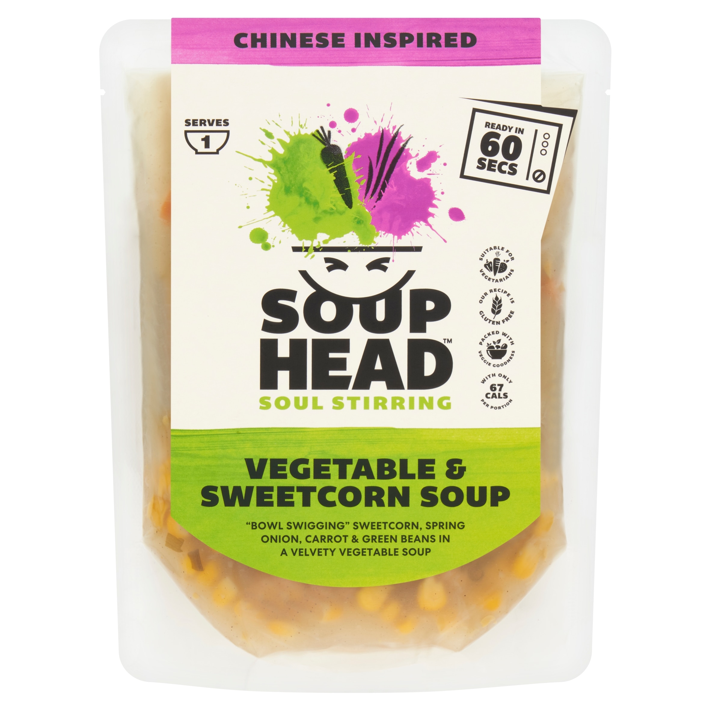 Soup Head Chinese Inspired Vegetable & Sweetcorn Soup 300g