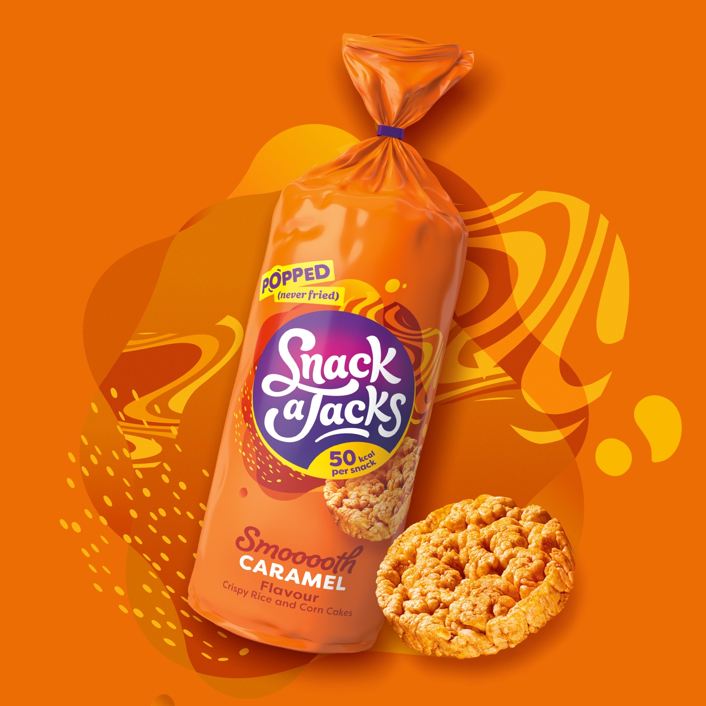 Snack a Jacks Caramel Jumbo Rice Cakes 159g thumbnail 2