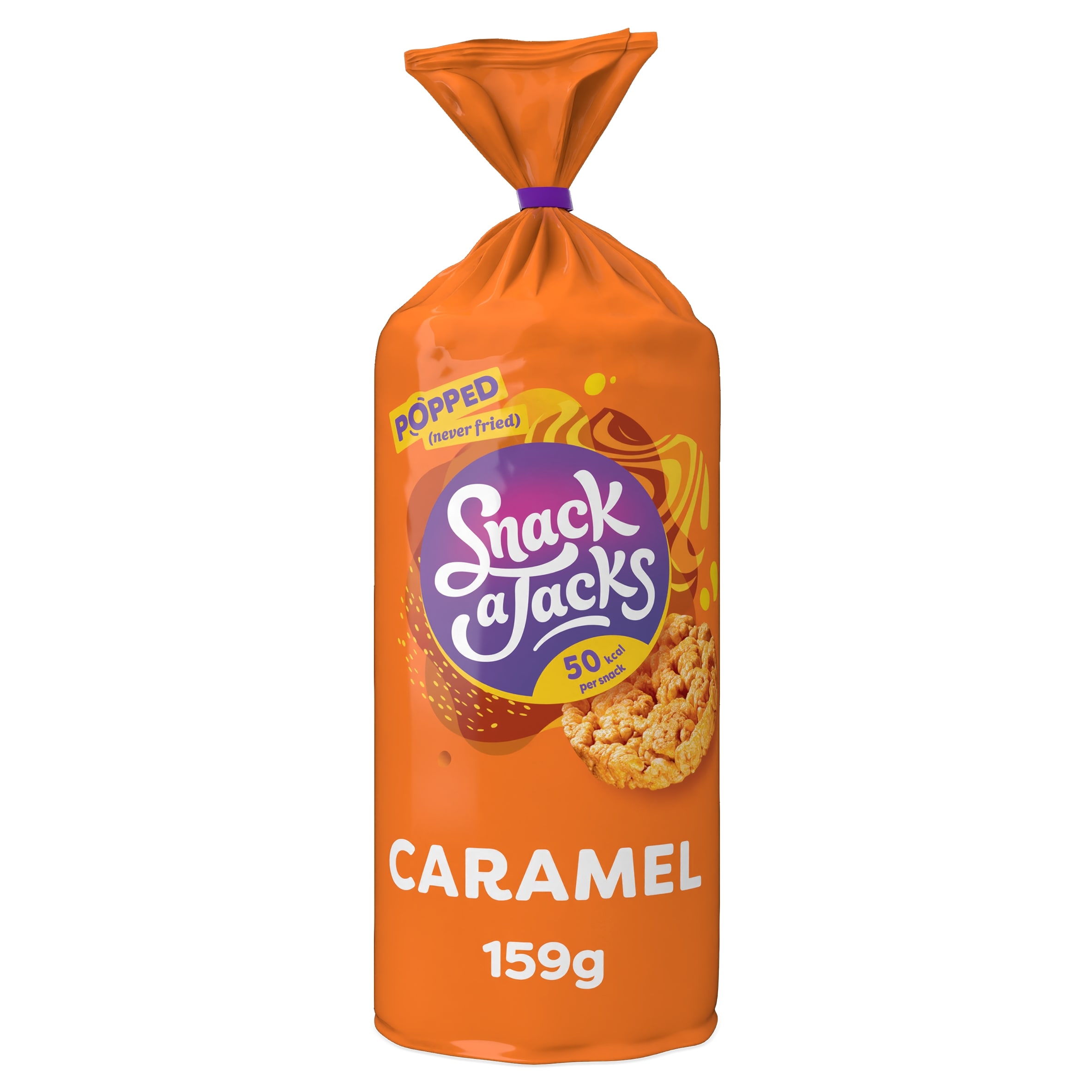 Snack a Jacks Caramel Jumbo Rice Cakes 159g thumbnail 4