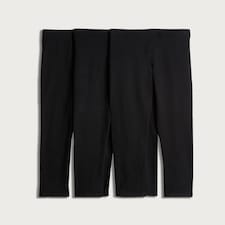 F&F Girls 3-Pack Plain Leggings in Black thumbnail 4