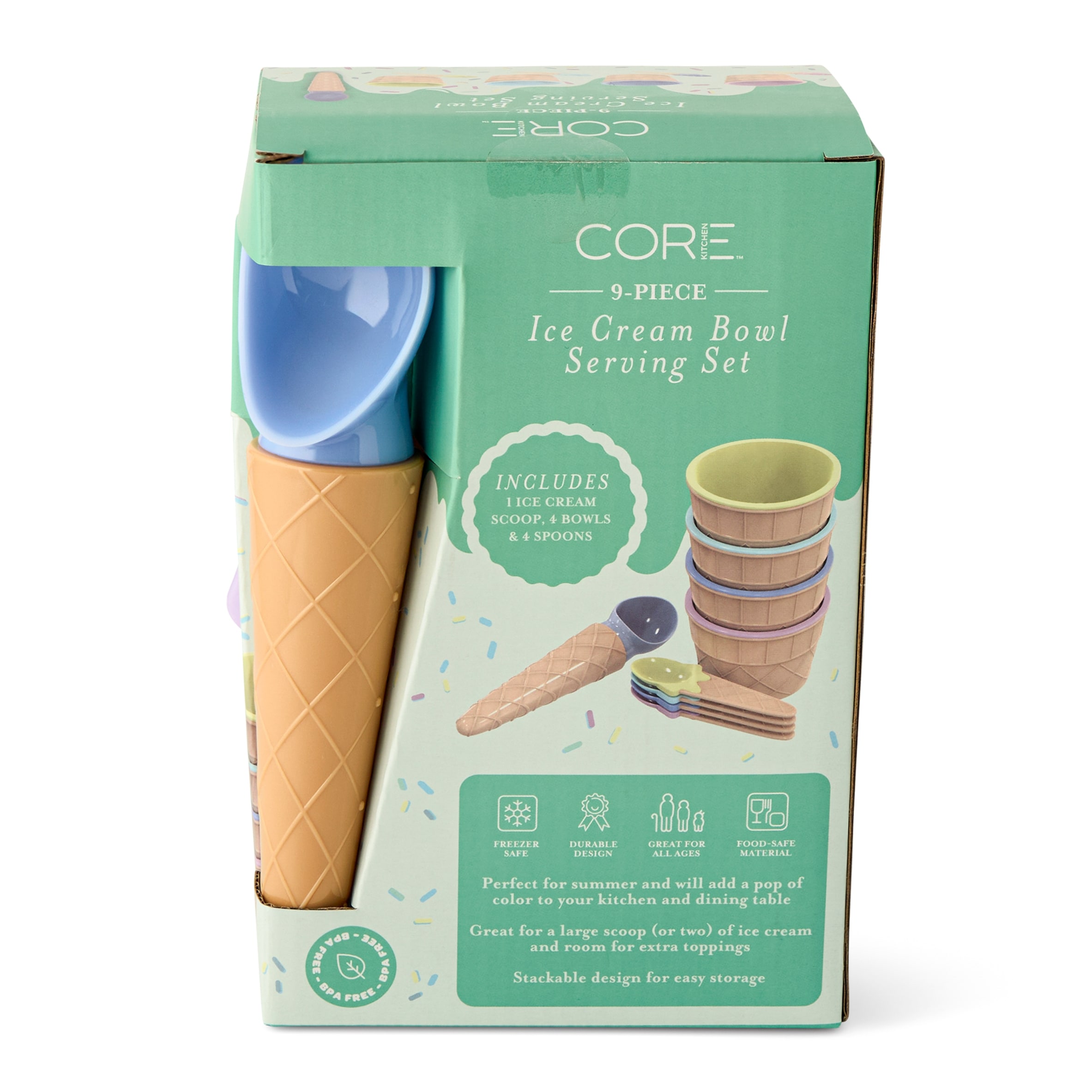 Core Kitchen 9 Piece Ice Cream Set thumbnail 3