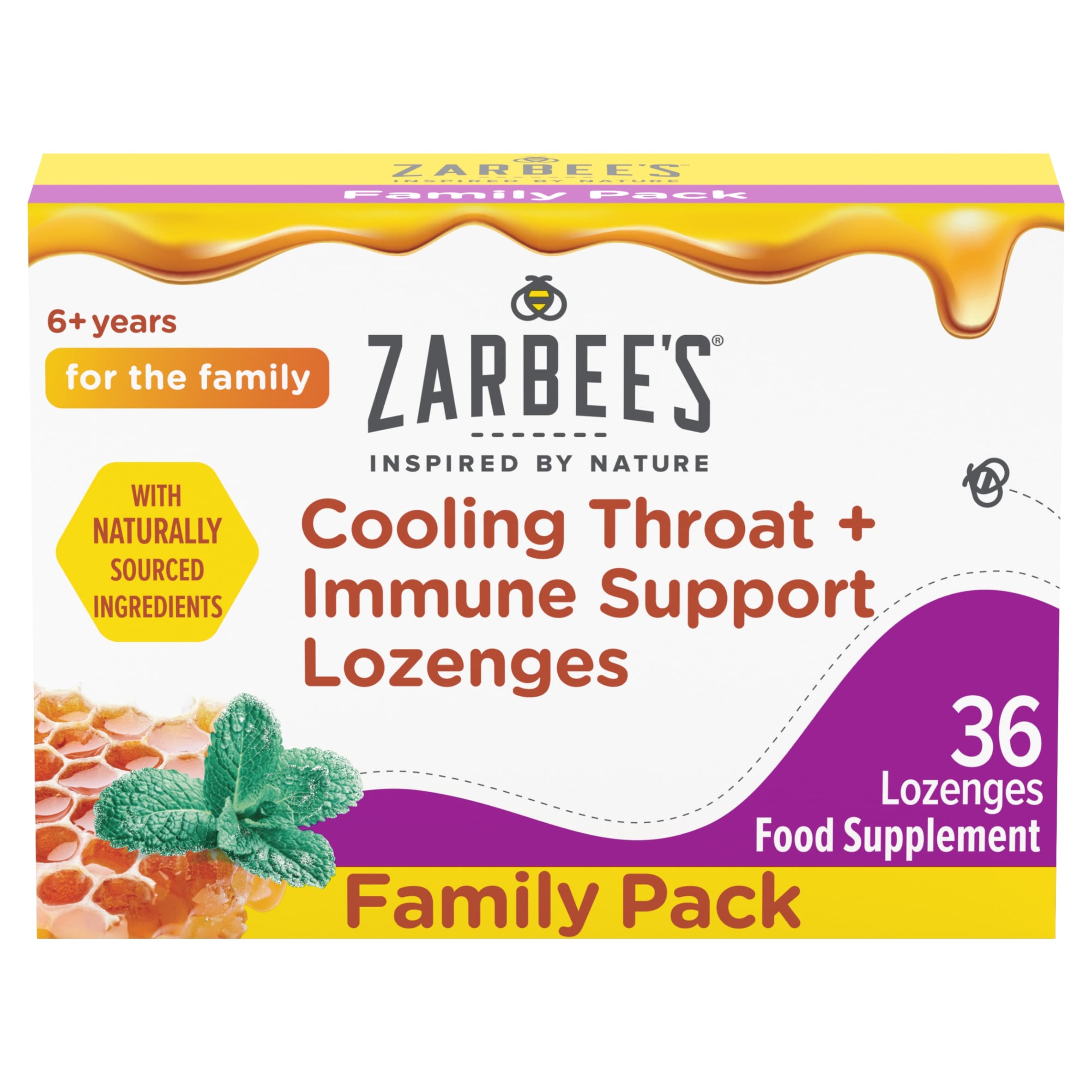 Zarbee's Cooling Throat + Immune Support Lozenges 36s